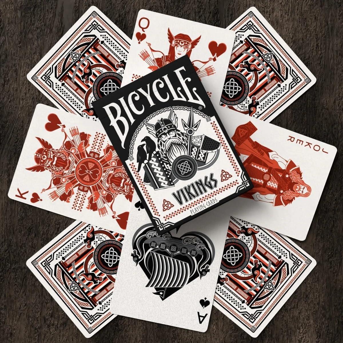 Baraja de Cartas Bicycle Vikings - Arte Nórdico Premium