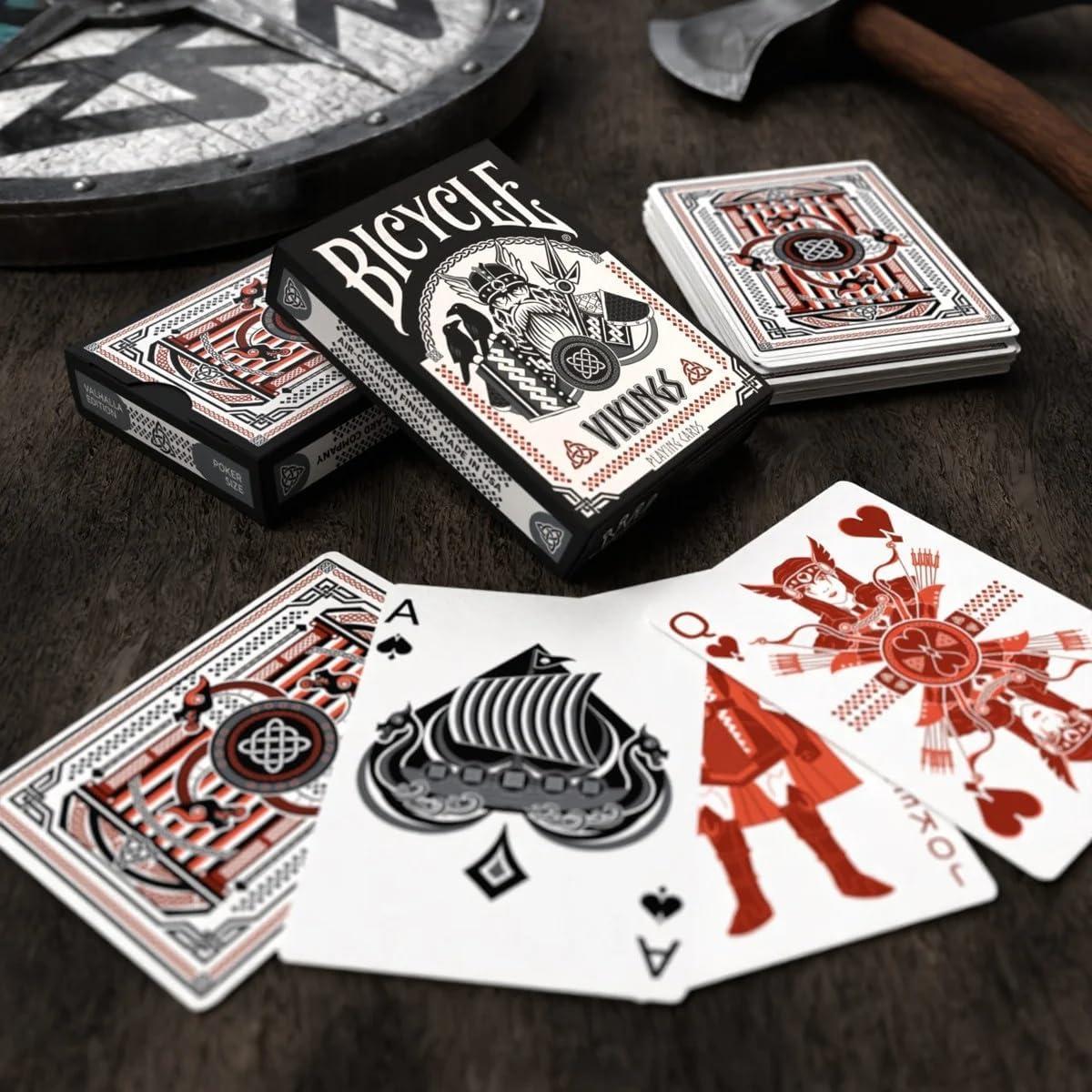 Baraja de Cartas Bicycle Vikings - Arte Nórdico Premium