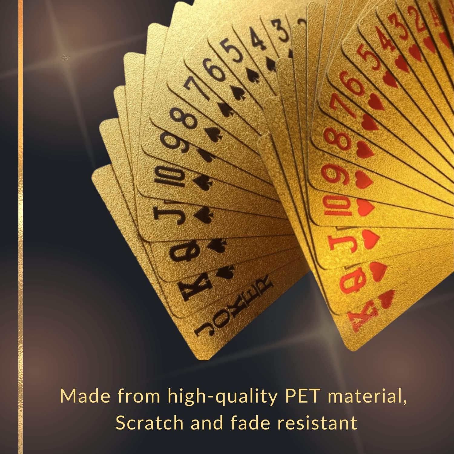 Baraja de Cartas Impermeables Magic Kiss Oro y Plata 54 Piezas