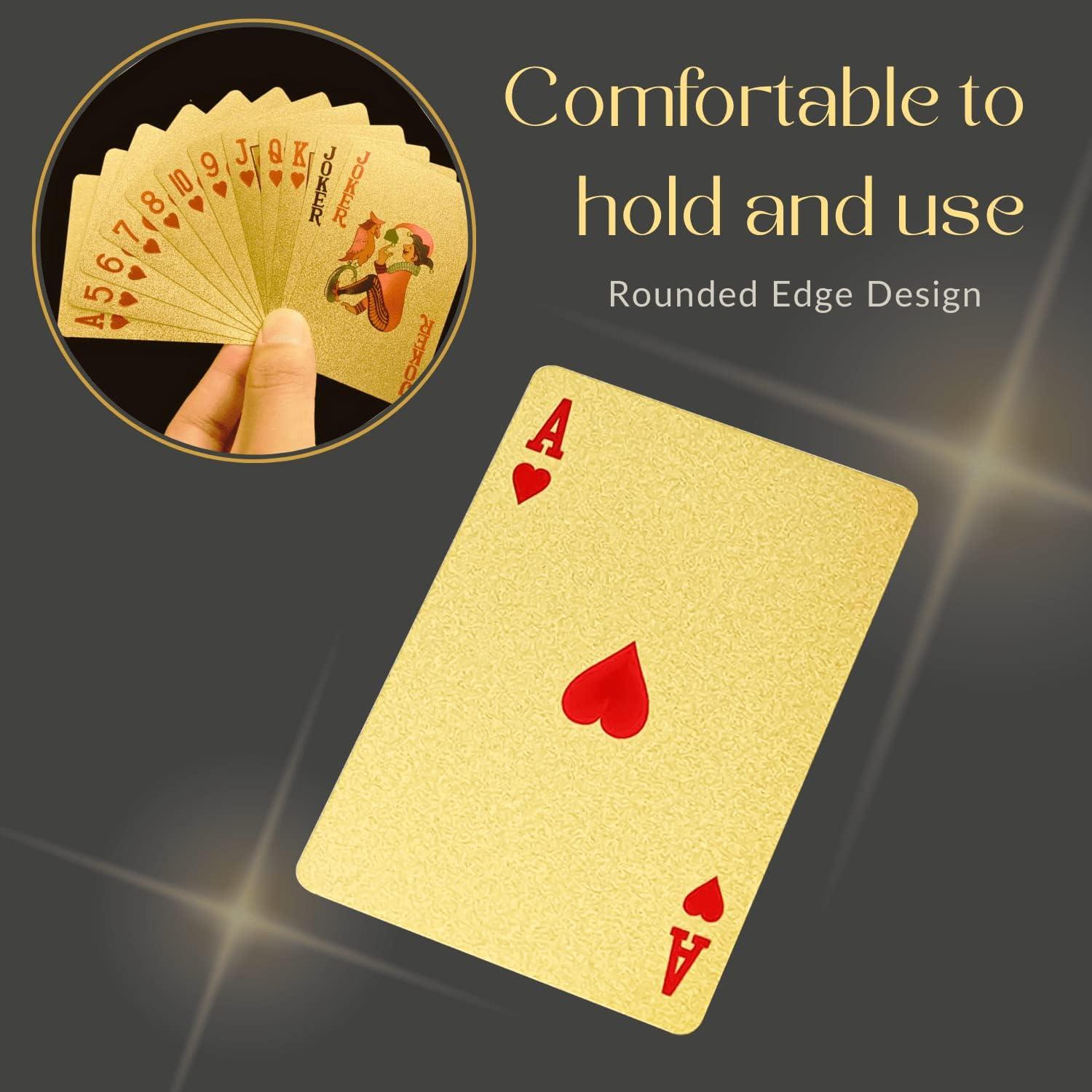 Baraja de Cartas Impermeables Magic Kiss Oro y Plata 54 Piezas