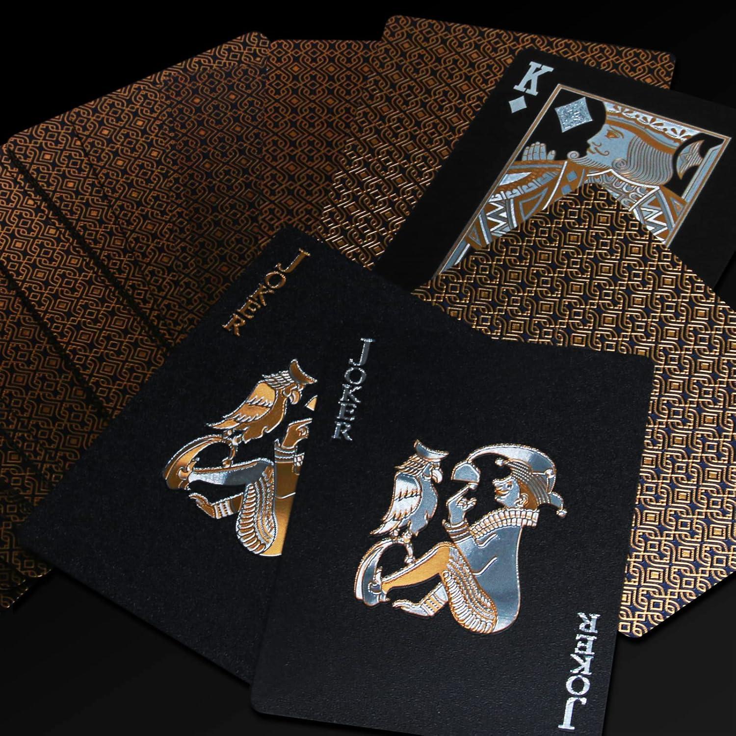 Barajas de Cartas de Juego INTEGEAR Doradas 3D PET Impermeables