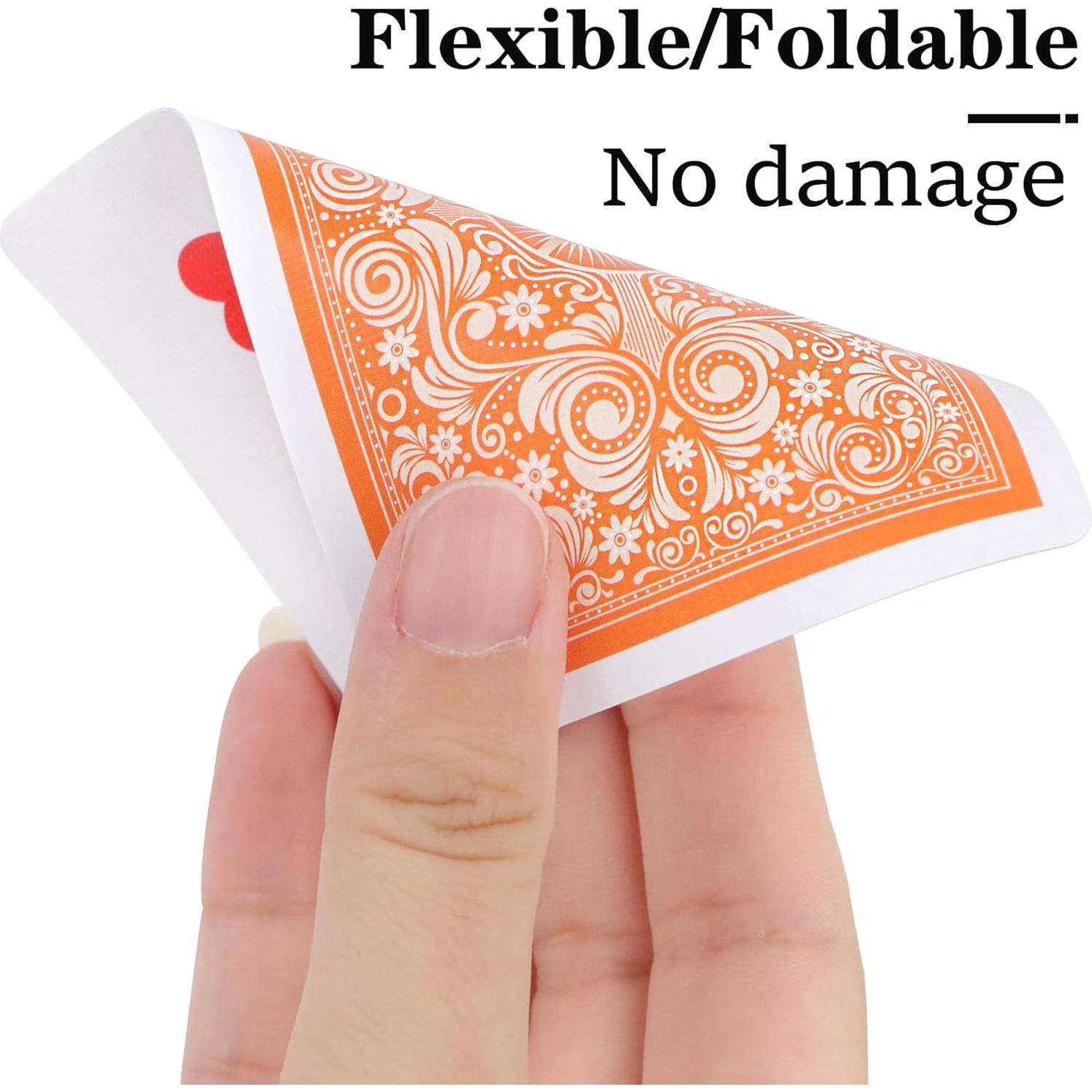 Barajas de Jugar Timenued 2 Paquetes Verde Naranja 63x88mm