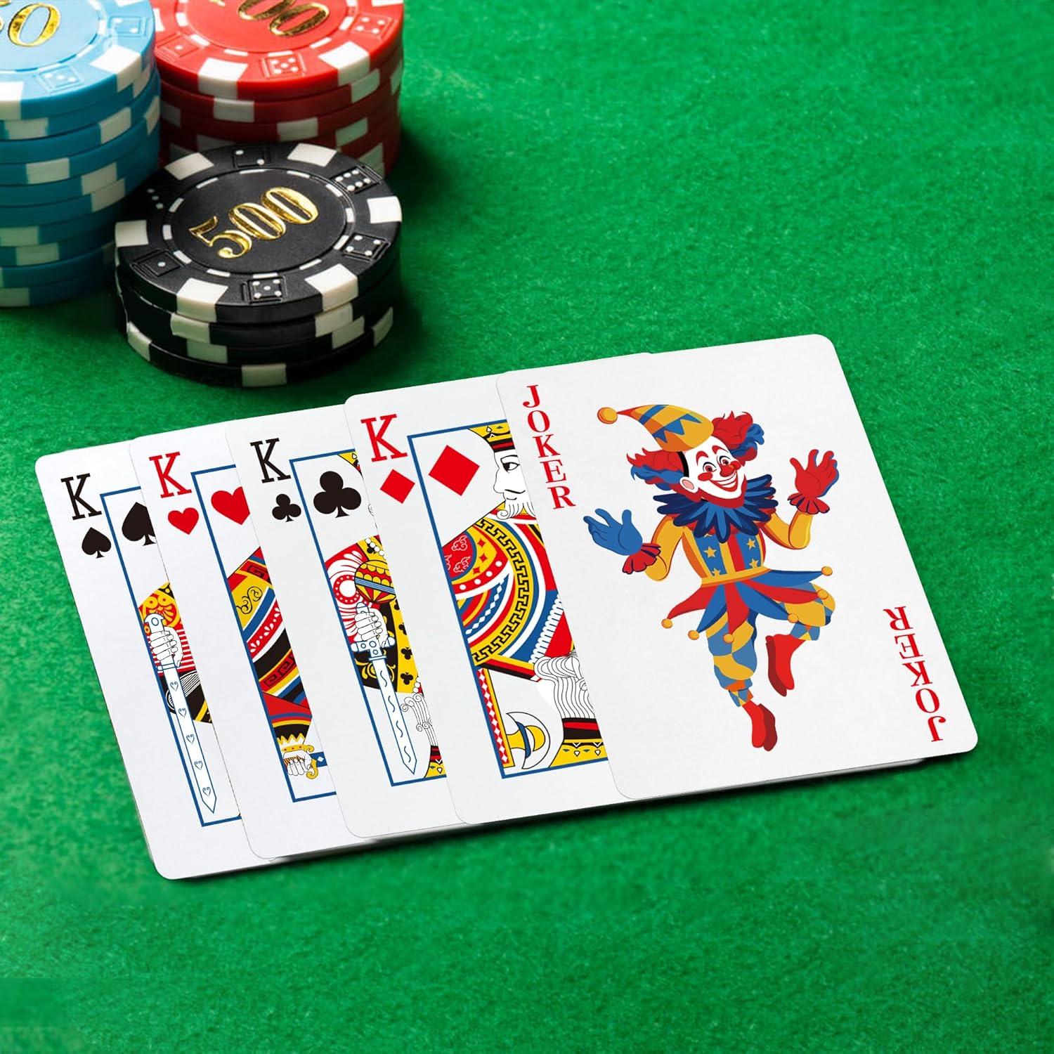 Barajas de Jugar Timenued 2 Paquetes Verde Naranja 63x88mm