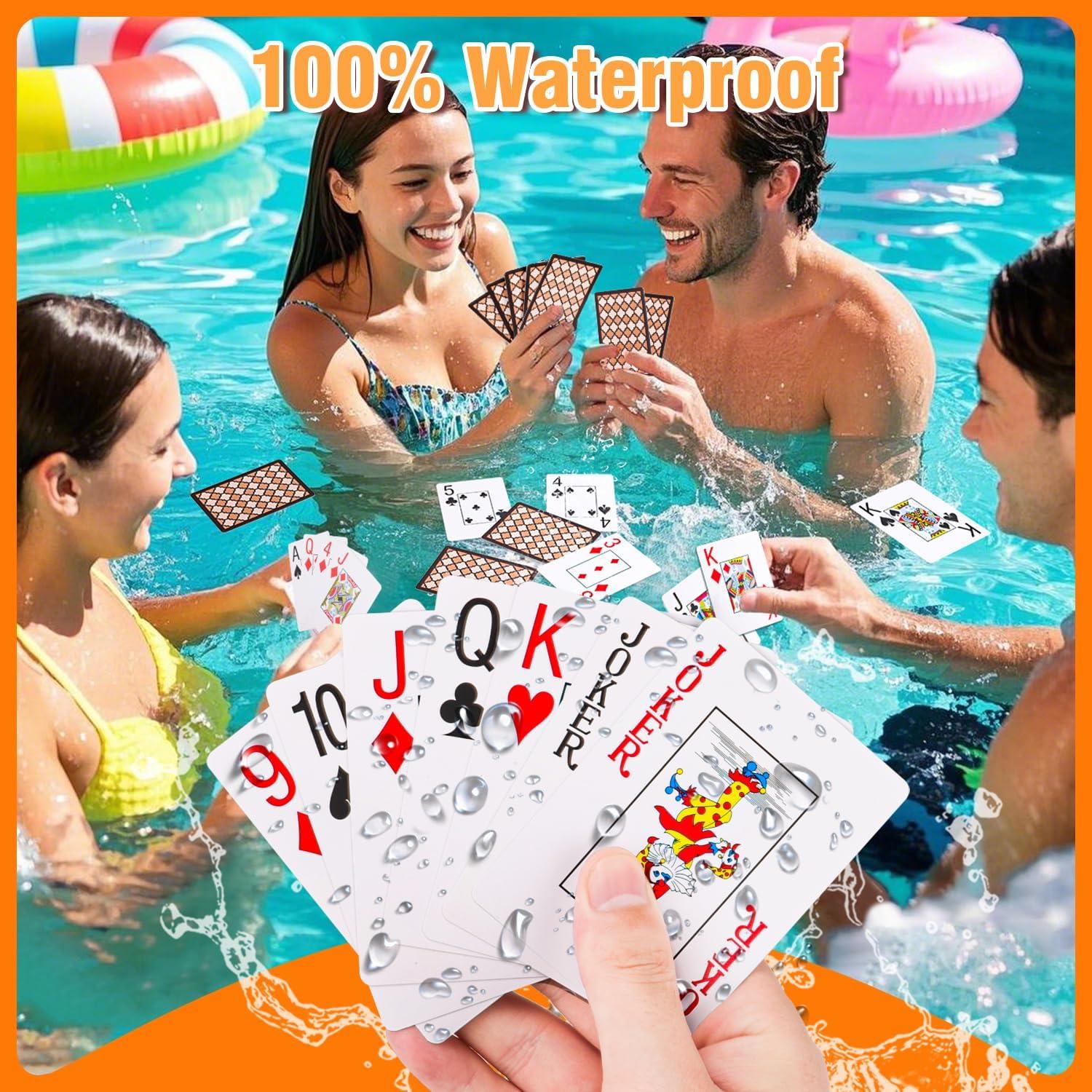 Barajas de Cartas de Juego Impermeables Teskyer - 2 Paquetes