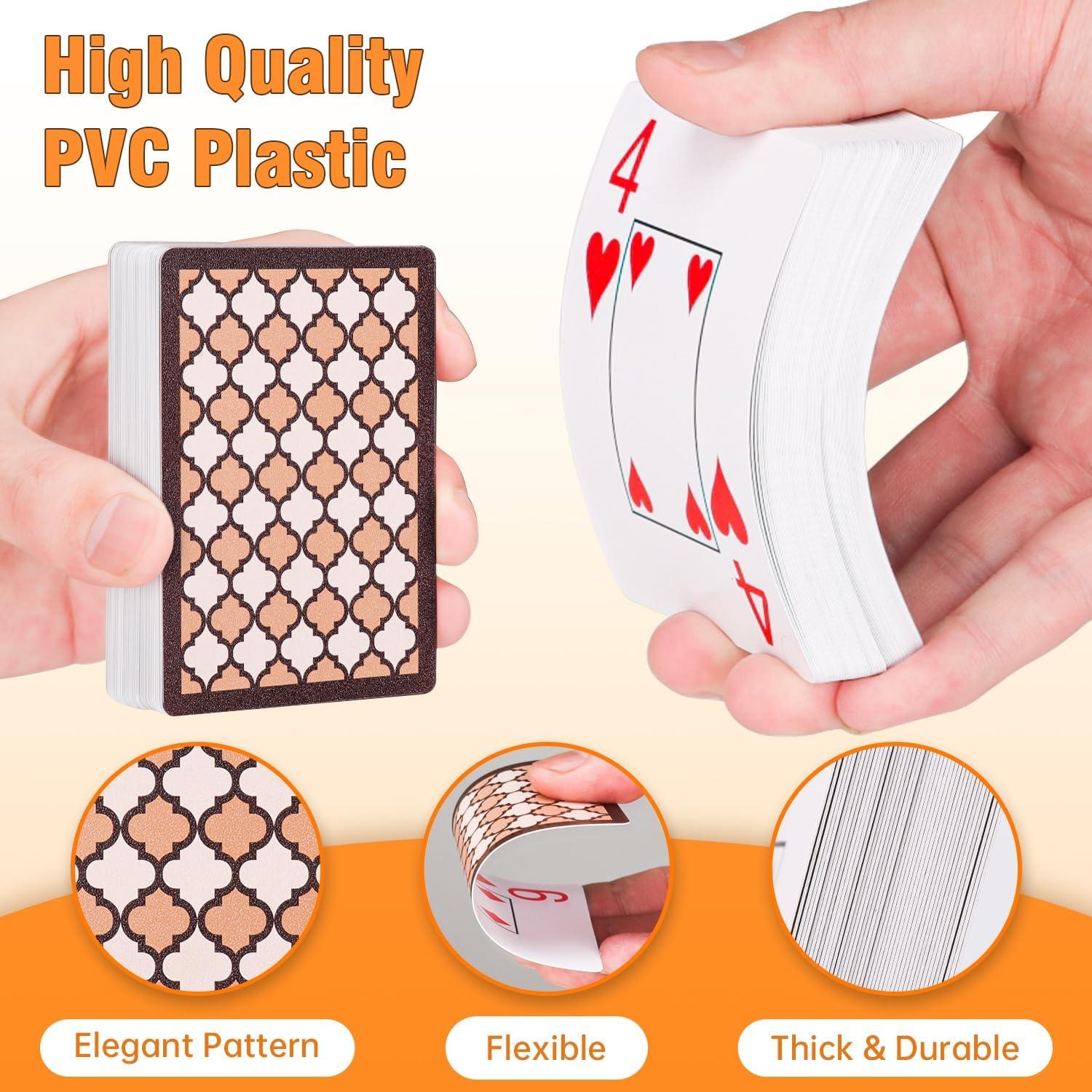 Barajas de Cartas de Juego Impermeables Teskyer - 2 Paquetes