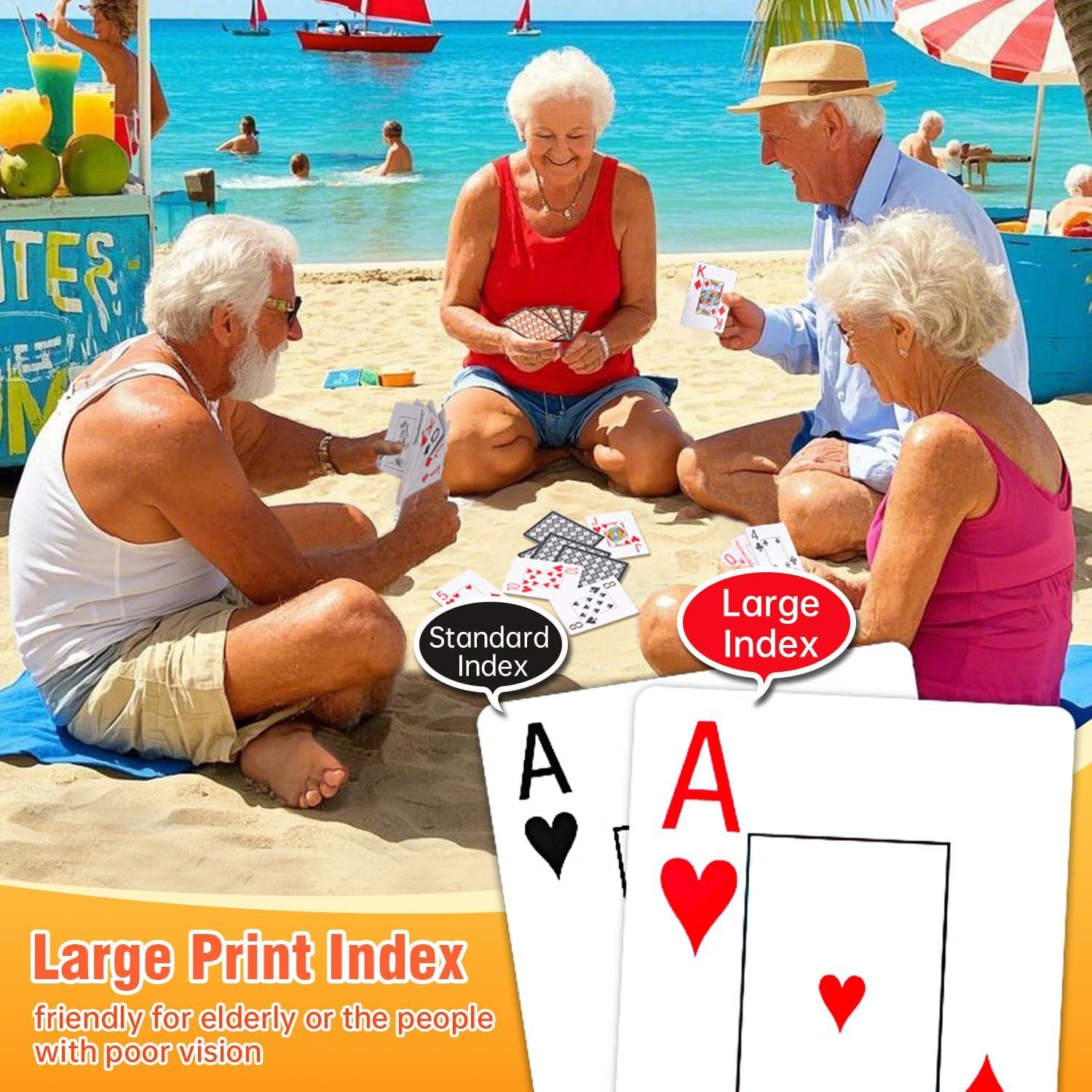 Barajas de Cartas de Juego Impermeables Teskyer - 2 Paquetes