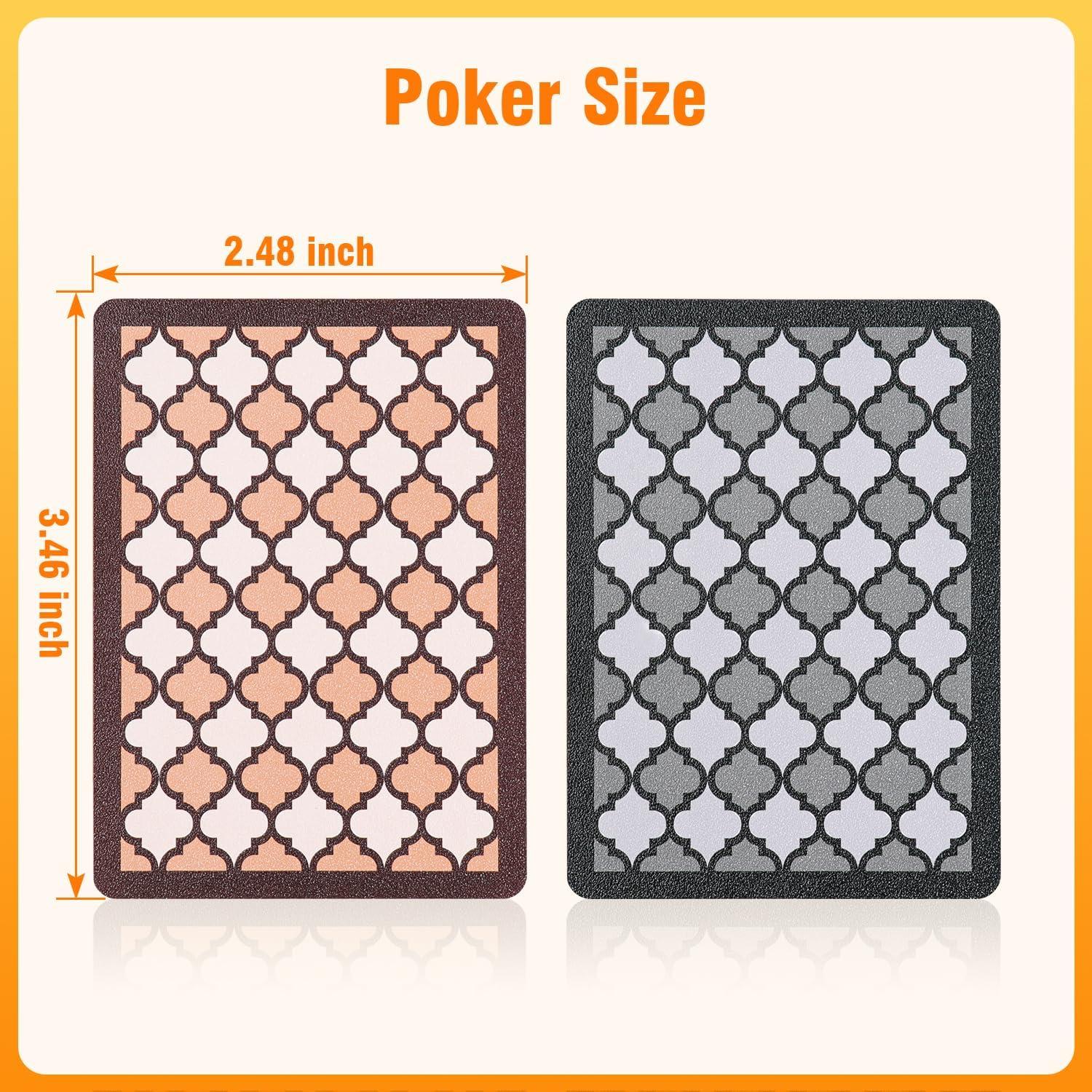 Barajas de Cartas de Juego Impermeables Teskyer - 2 Paquetes