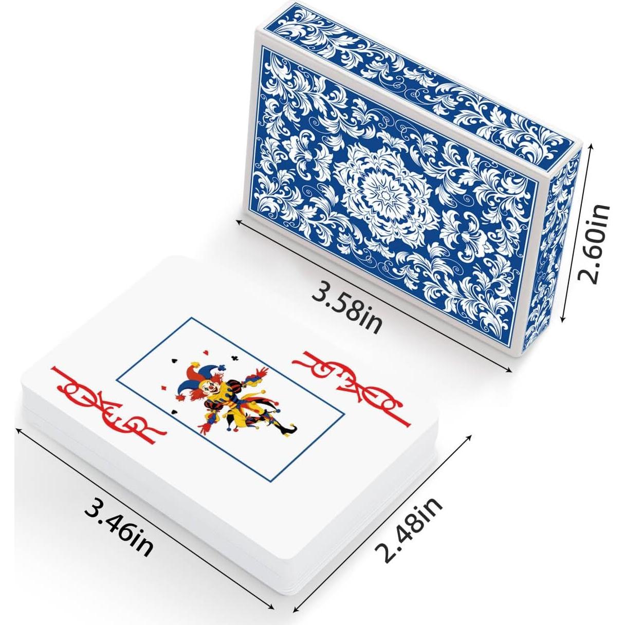 Juego de Cartas de Póker Metsyth - 2 Barajas Grandes Azul y Rojo