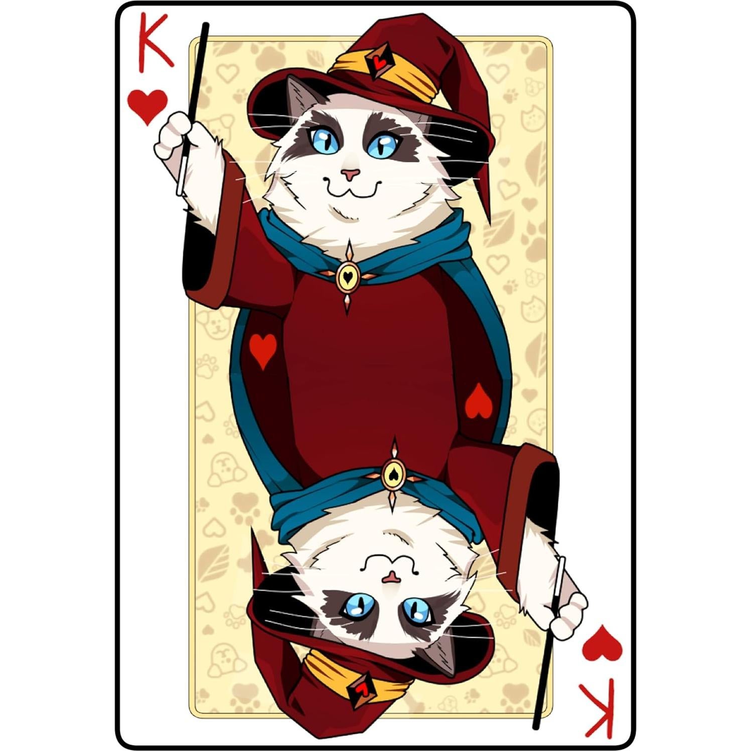 Baraja de Cartas Temática Gatos Medievales - 54 Cartas Impermeables