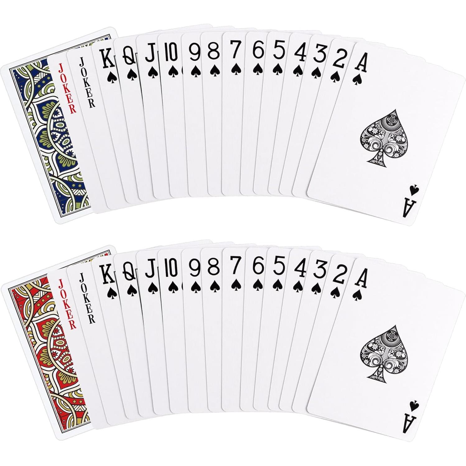 Barajas de Póker Metsyth 2 Paquetes Azul y Rojo 63x88mm