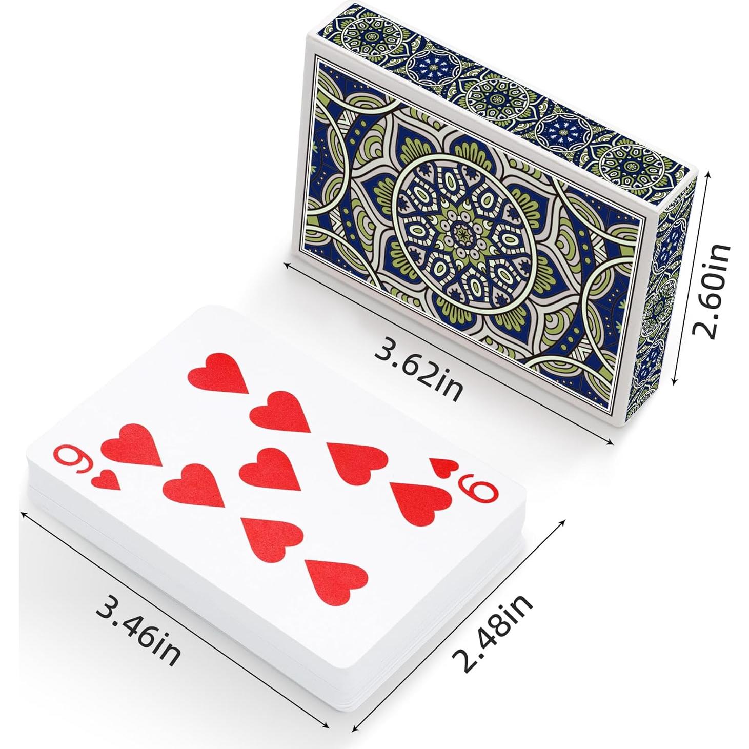 Barajas de Póker Metsyth 2 Paquetes Azul y Rojo 63x88mm