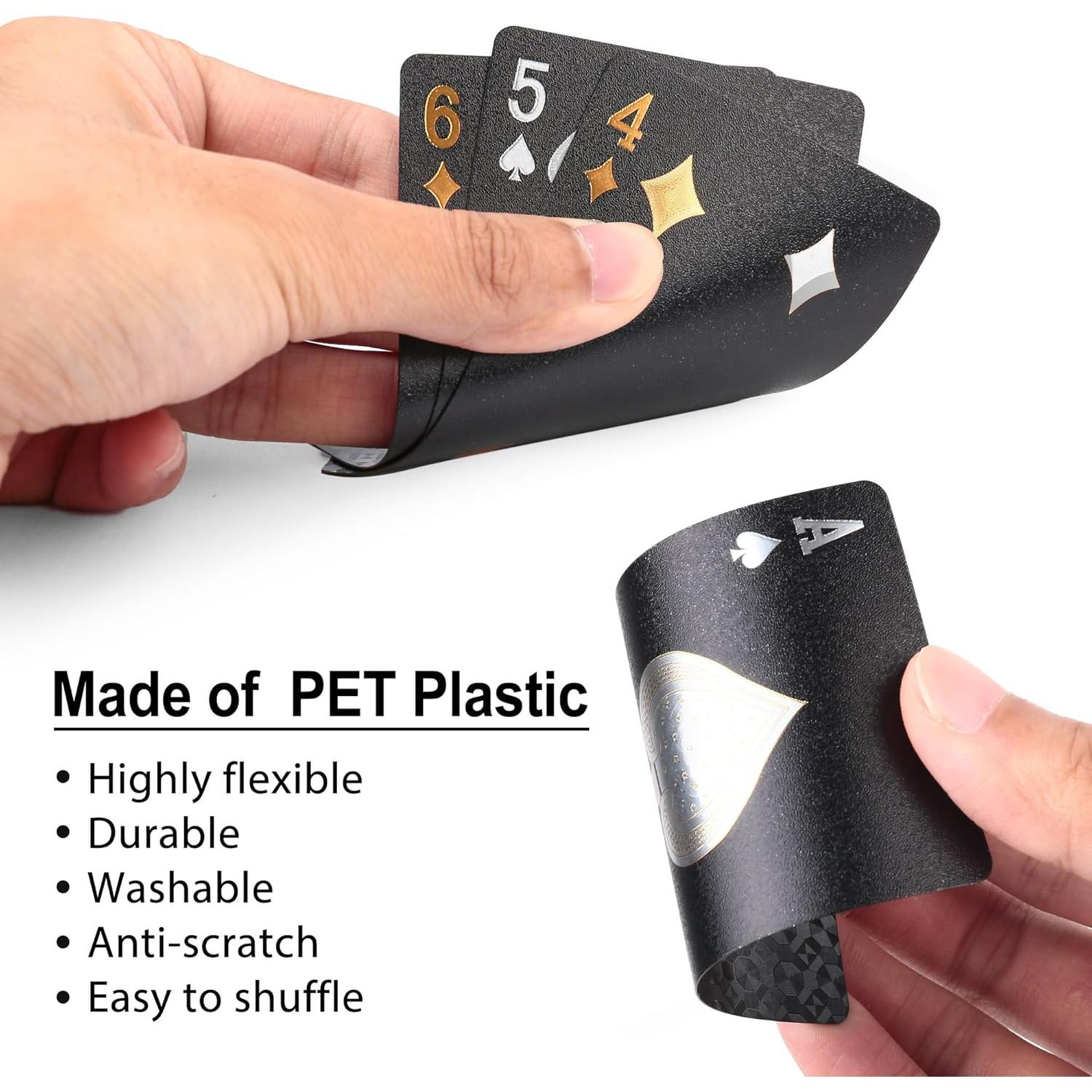 Cartas de Jugar de Plástico LotFancy - 2 Barajas Impermeables