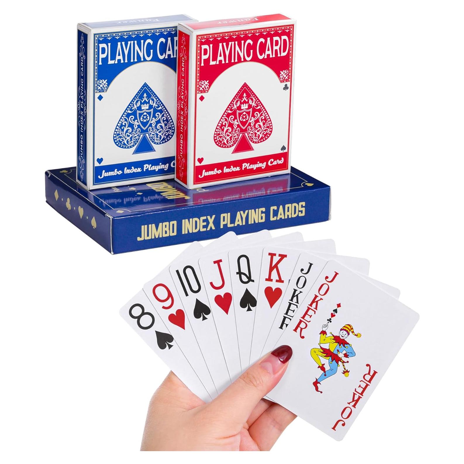 Barajas de Juego Grandes Fanwer - 2 Paquete para Adultos