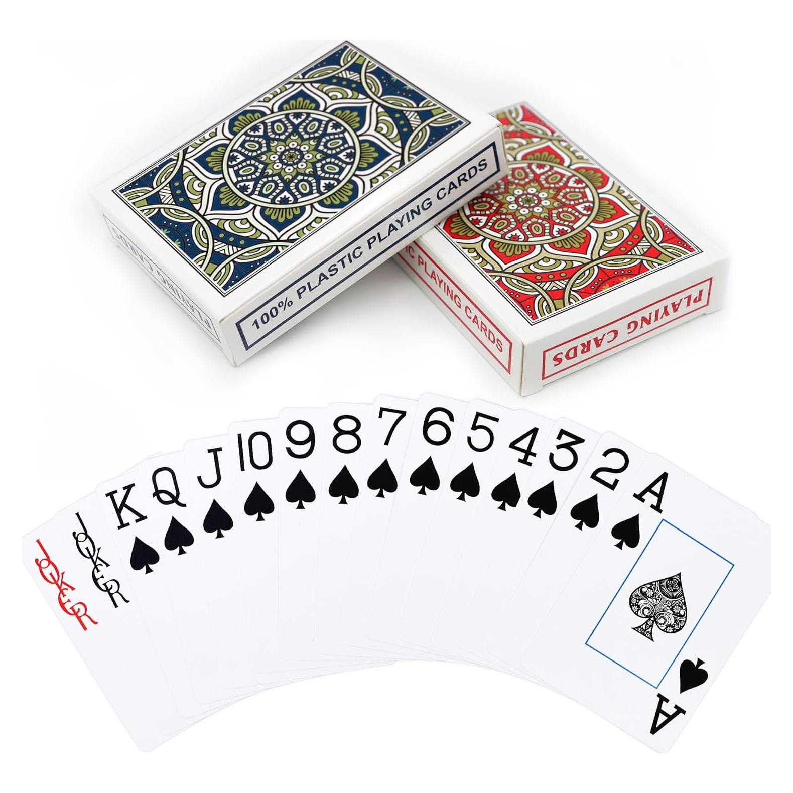 Cartas de Jugar Impermeables Metsyth Jumbo 2 Paquetes