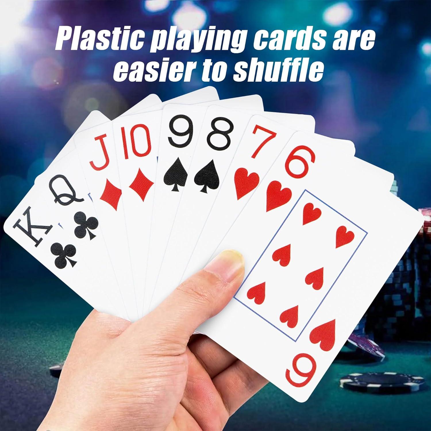 Cartas de Jugar Impermeables Metsyth Jumbo 2 Paquetes