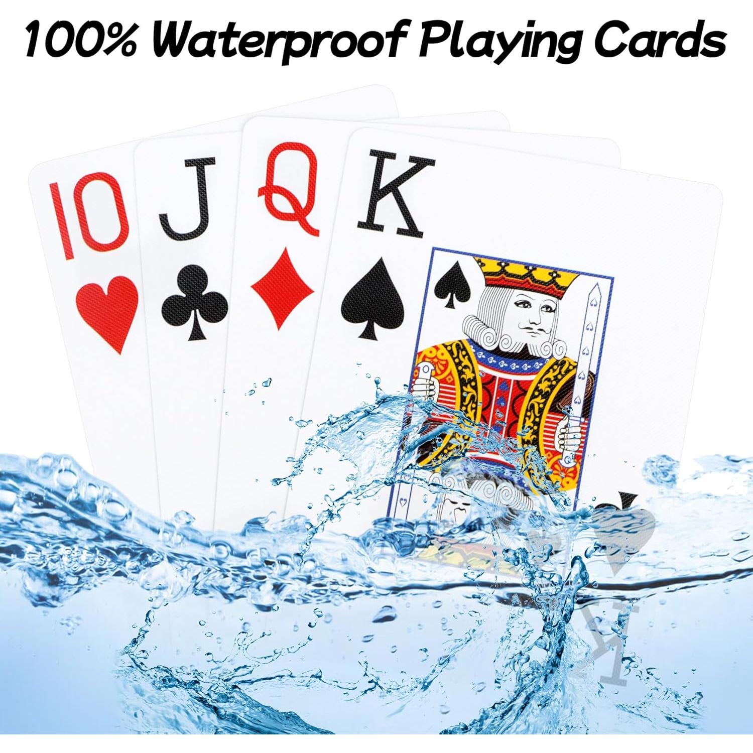 Cartas de Jugar Impermeables Metsyth Jumbo 2 Paquetes