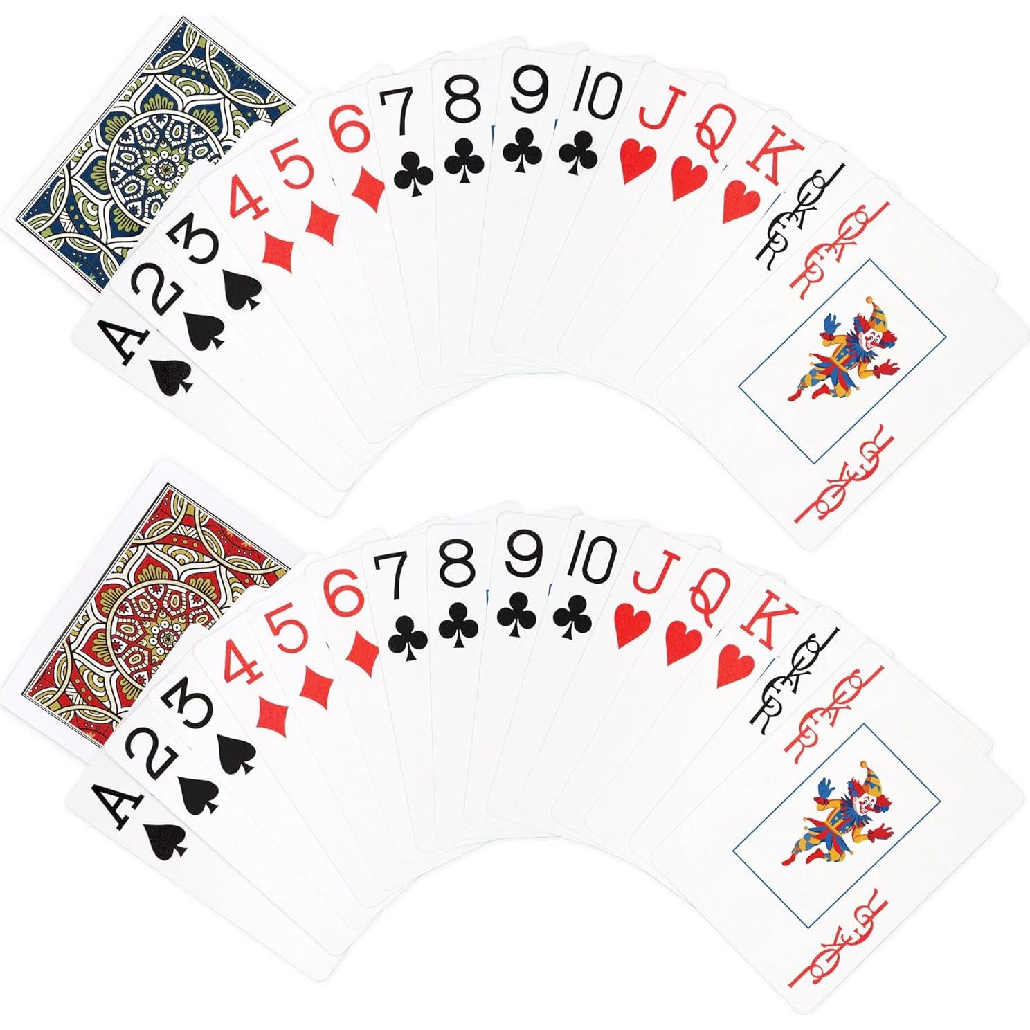 Cartas de Jugar Impermeables Metsyth Jumbo 2 Paquetes