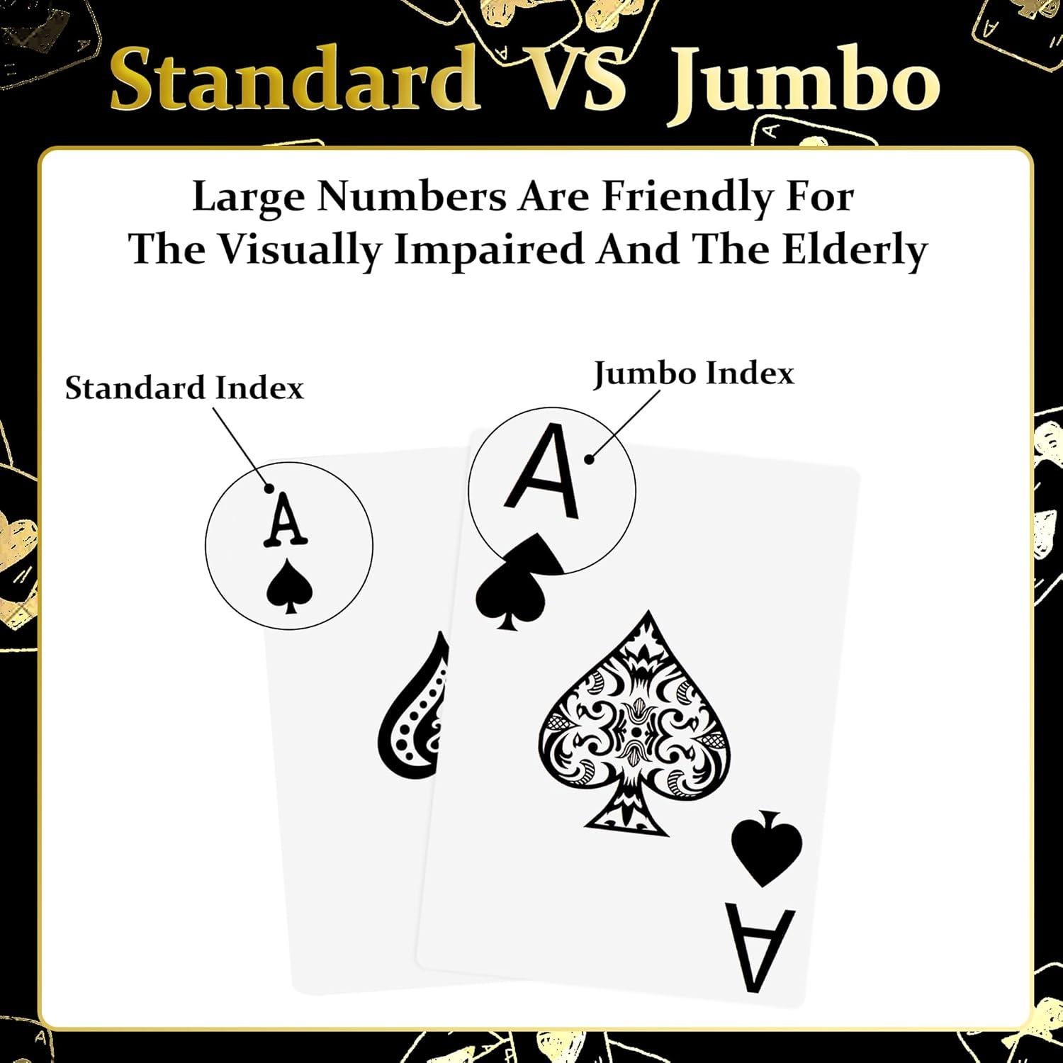 Baraja de Cartas de Plástico Impermeables Etyishe Oro 63x88mm