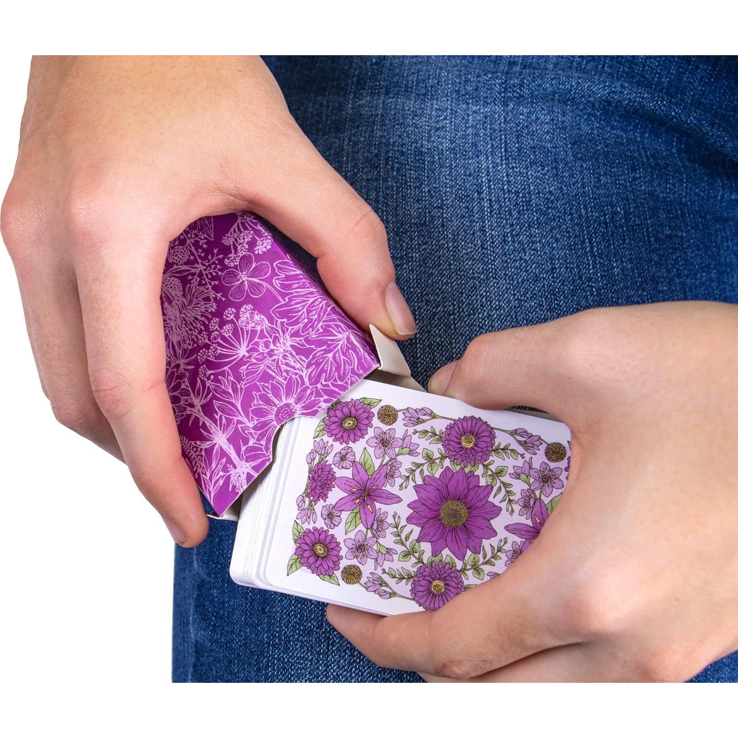 Juego de Cartas Bridge Brybelly | 6 Barajas Acuarela | Índice Colores