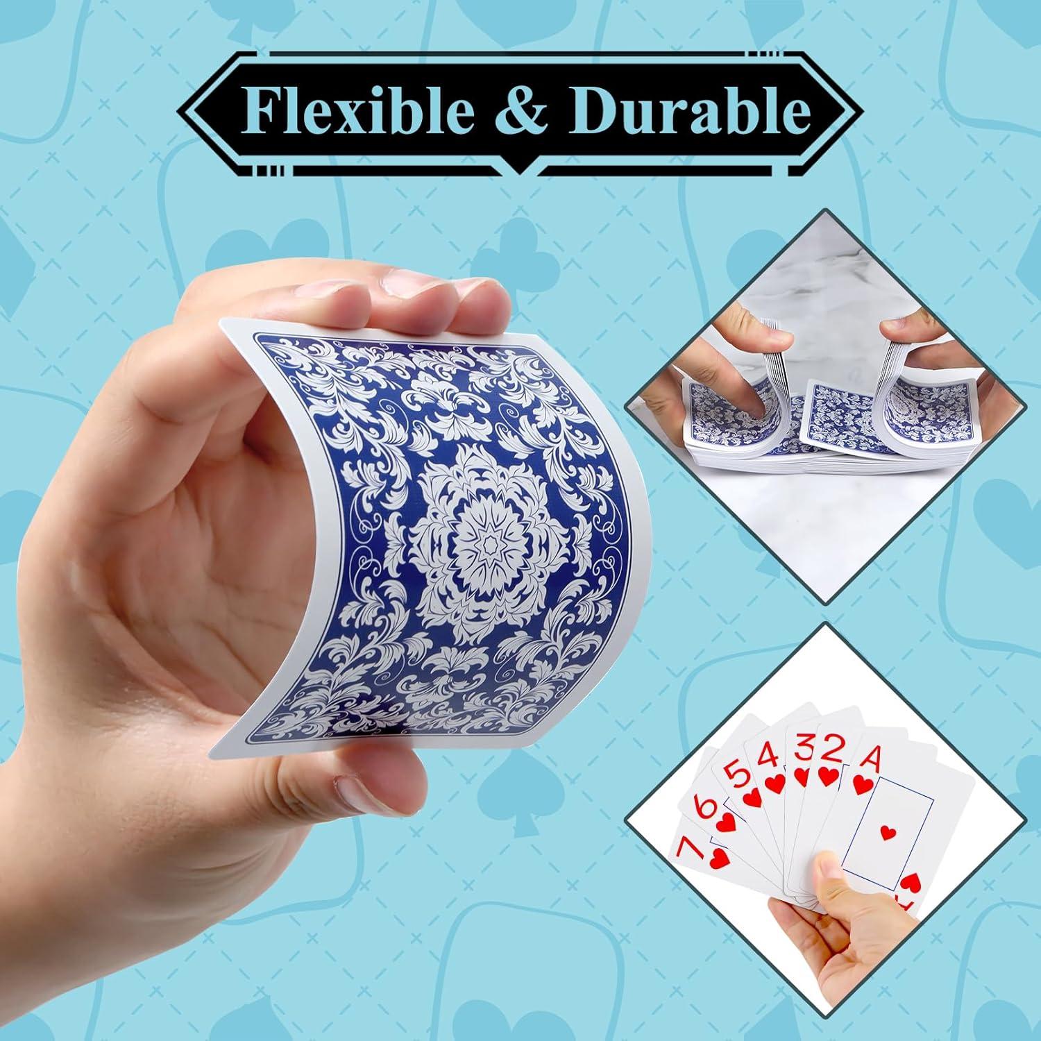 Juego de Cartas Metsyth 4 Paquetes Impermeables Tamaño Póker