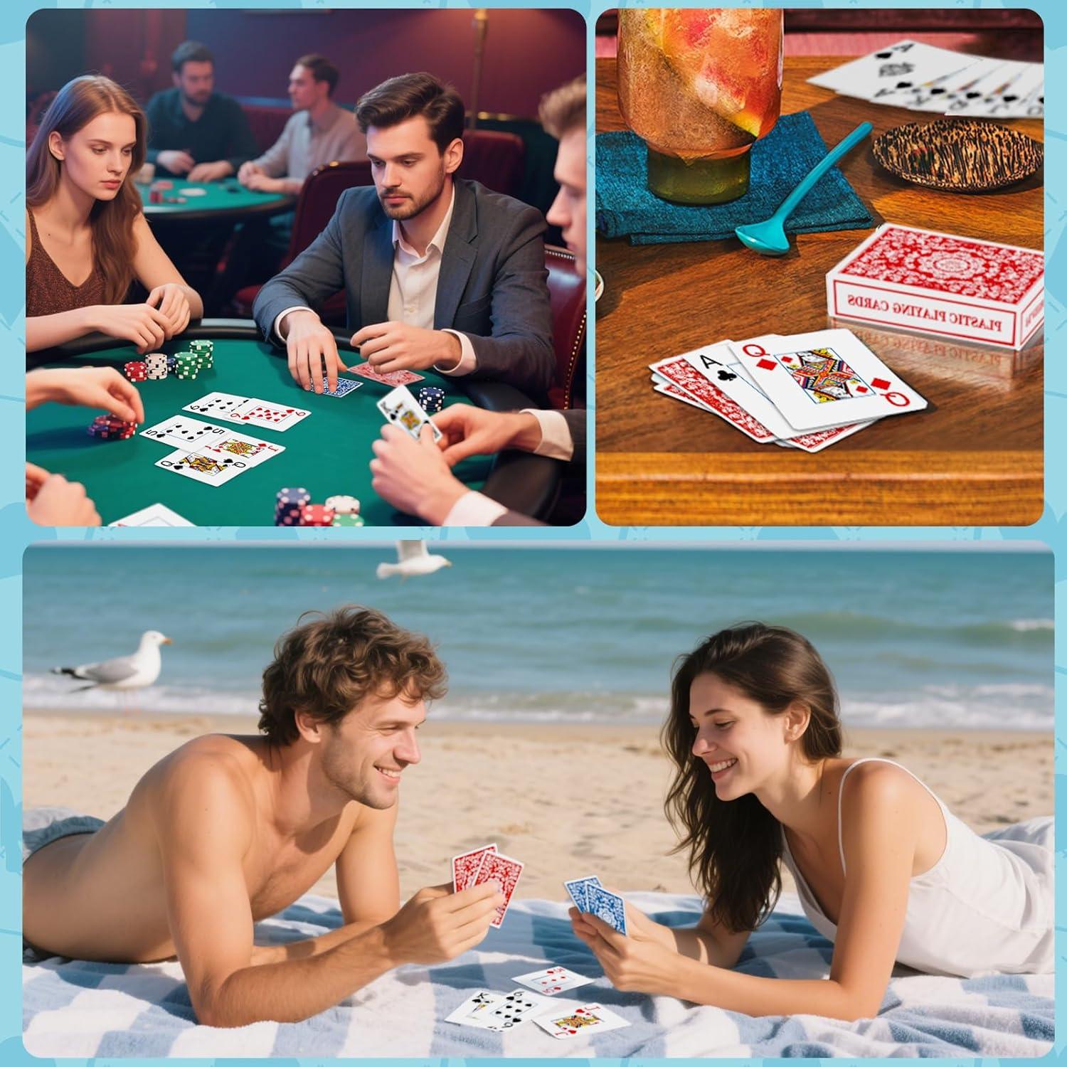 Juego de Cartas Metsyth 4 Paquetes Impermeables Tamaño Póker