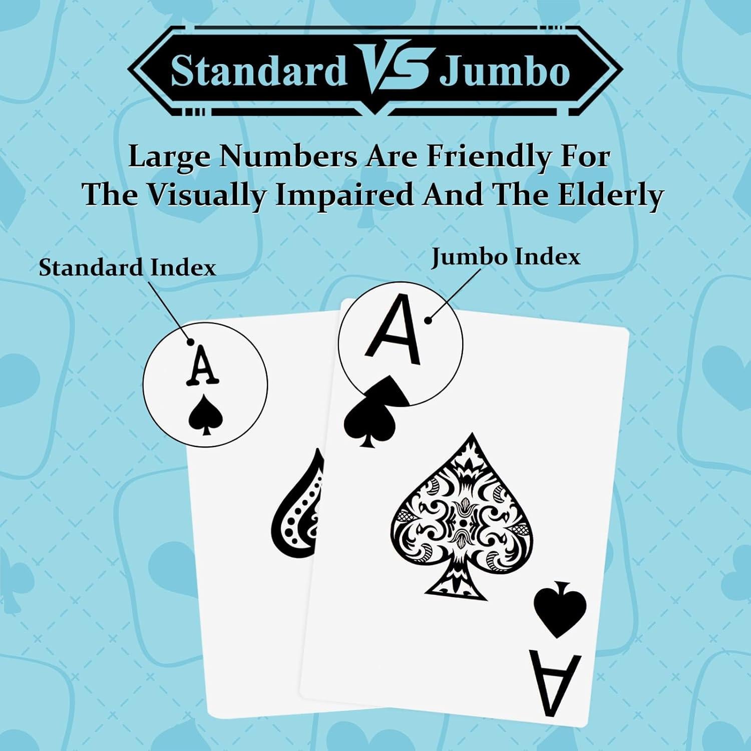 Juego de Cartas Metsyth 4 Paquetes Impermeables Tamaño Póker