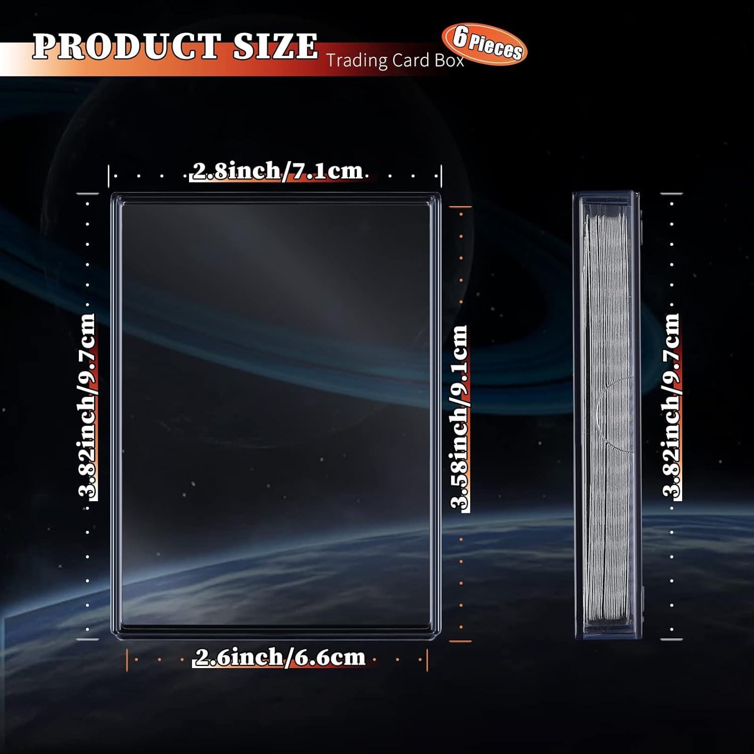 Caja Organizadora de Cartas Zonon 12 Piezas Acrílico Transparente