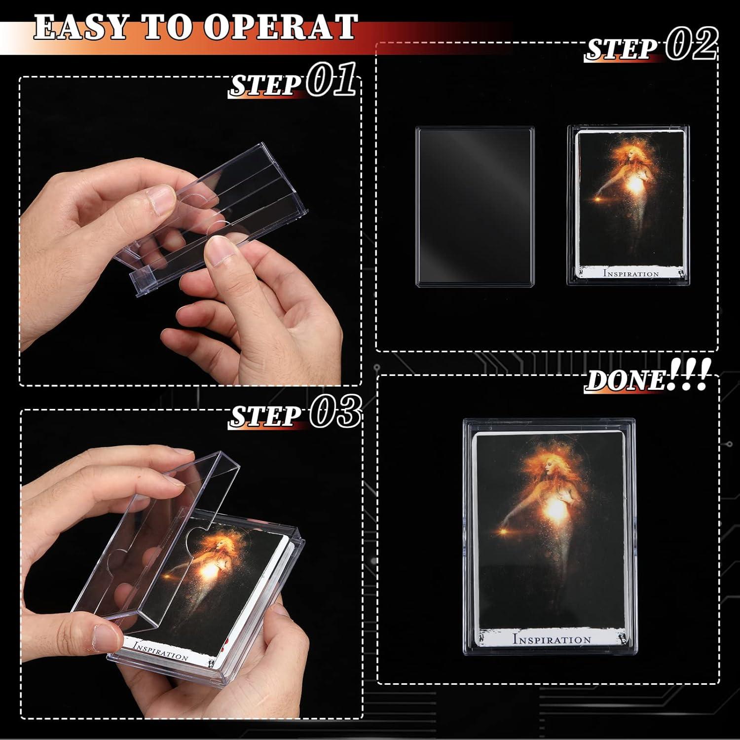 Caja Organizadora de Cartas Zonon 12 Piezas Acrílico Transparente