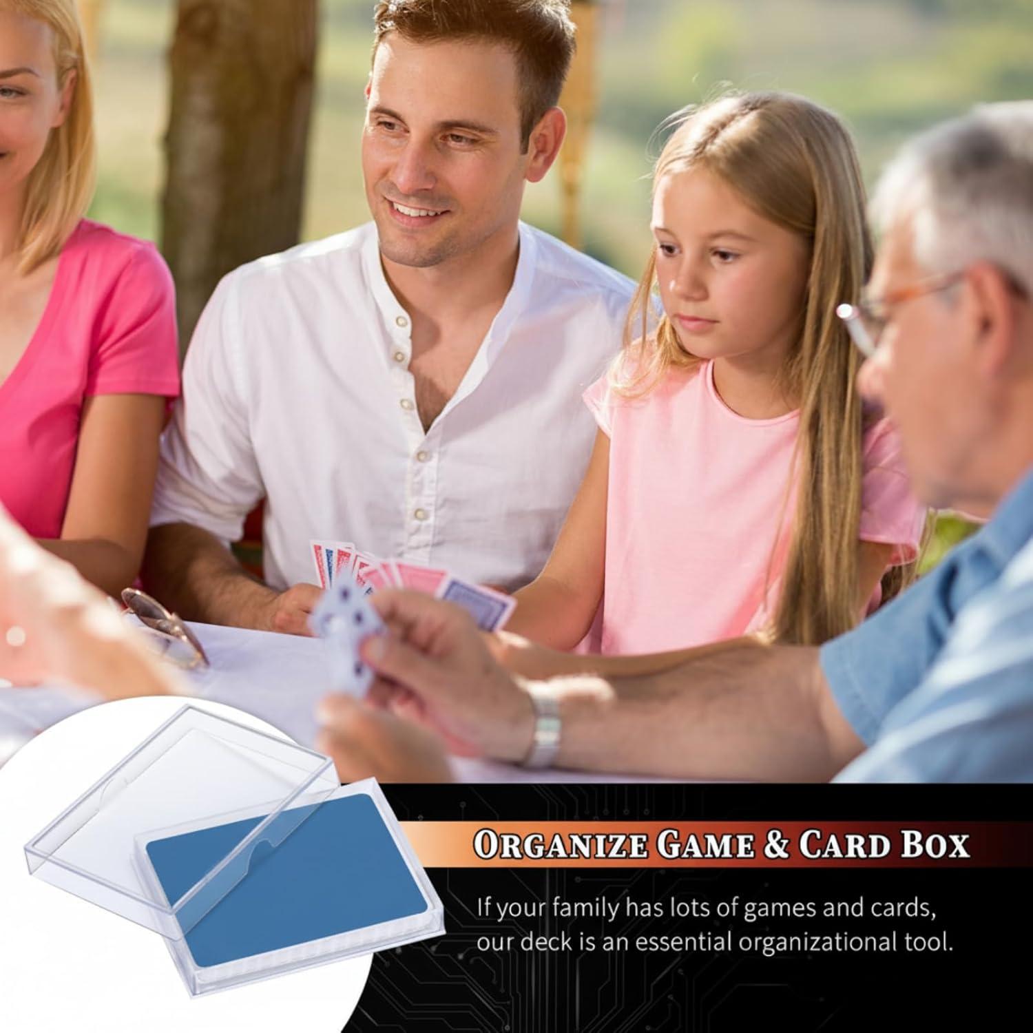 Caja Organizadora de Cartas Zonon 12 Piezas Acrílico Transparente