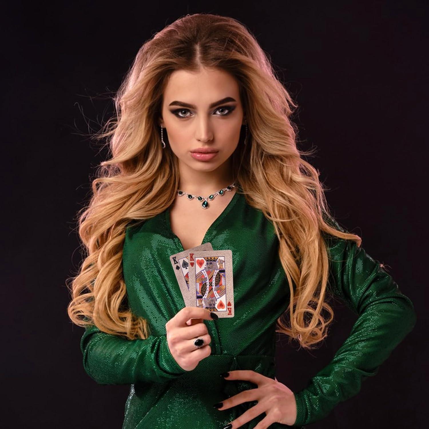 4 Barajas de Cartas de Juego Impermeables KKONHII 57x87mm