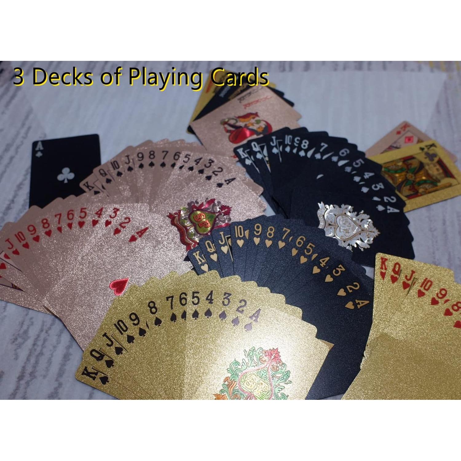 3 Barajas de Cartas de Juego Impermeables Chengyun