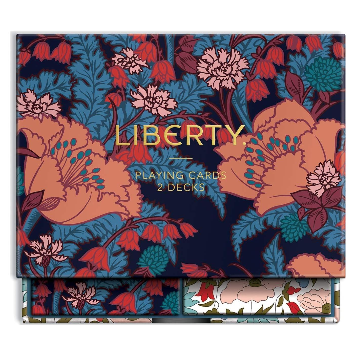 Conjunto de Cartas de Juego Floral Liberty Galison - 2 Barajas