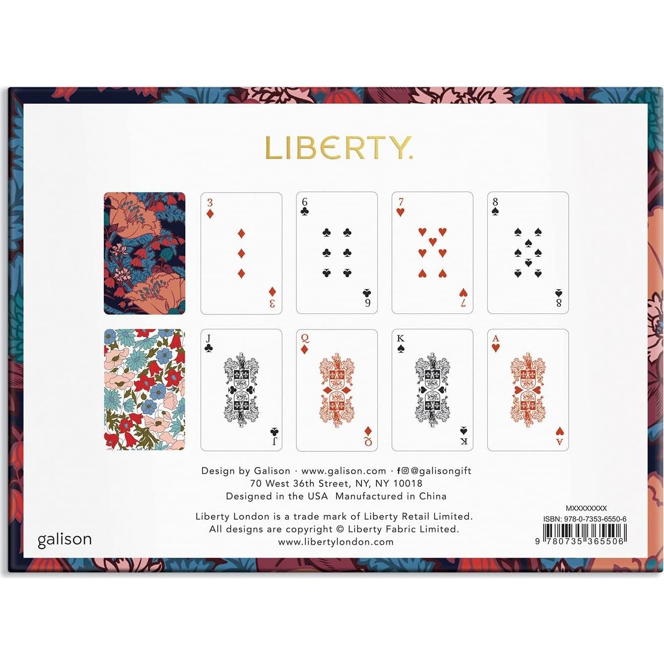 Conjunto de Cartas de Juego Floral Liberty Galison - 2 Barajas