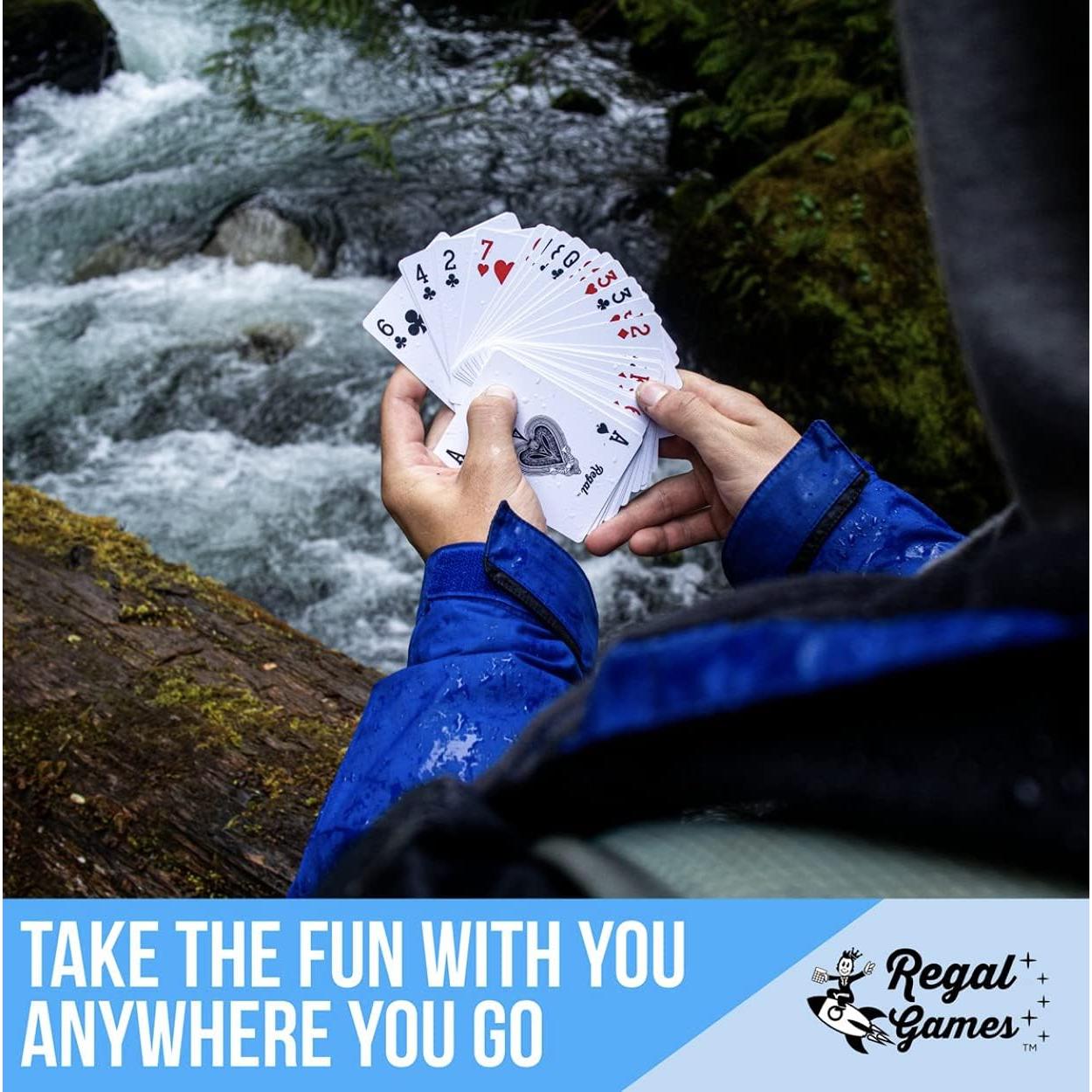 Juego de 12 Barajas de Póker Regal Games Elite Monaco 100% Plástico