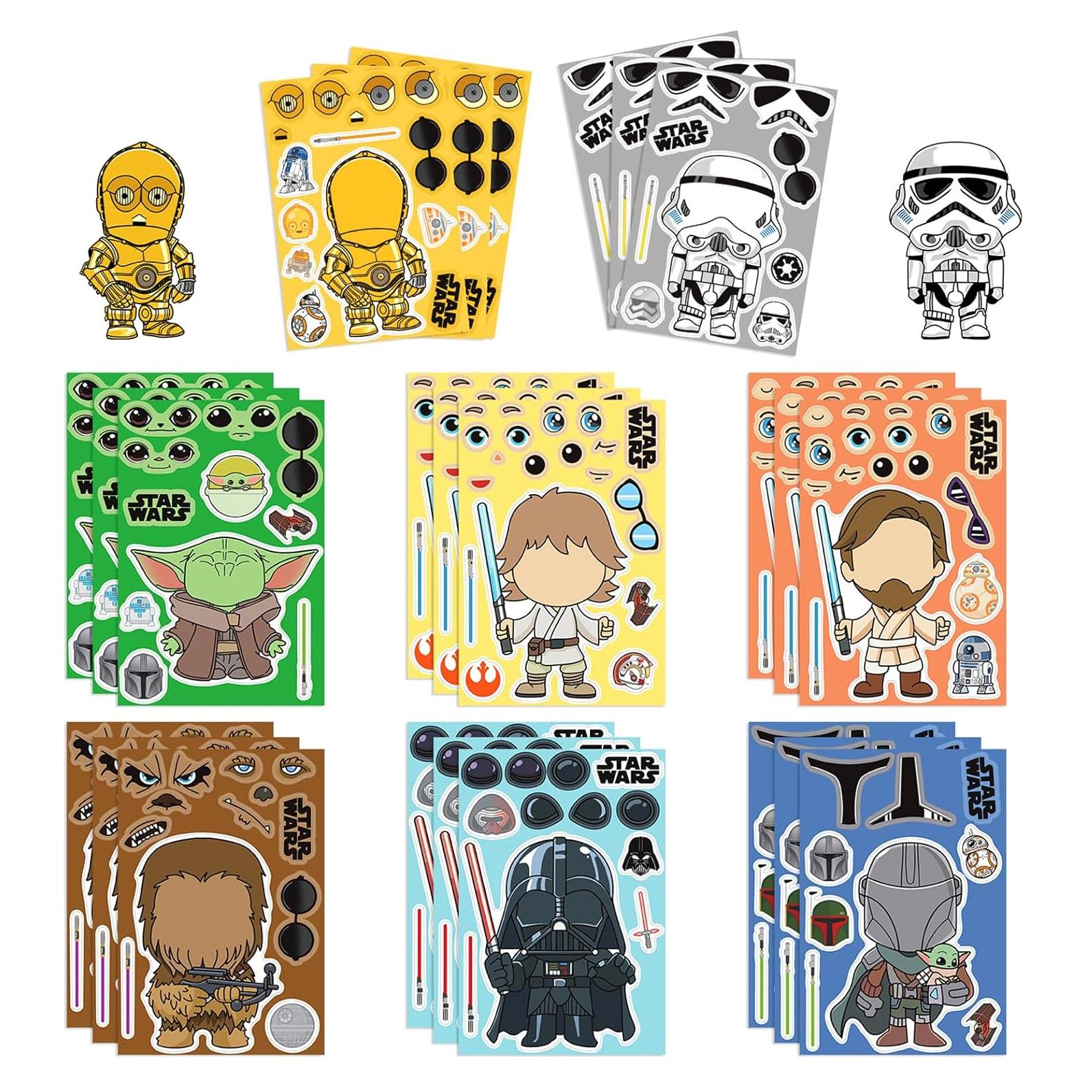 Stickers Haz una Cara Star Wars LHST - 24 Hojas 10.9x16cm