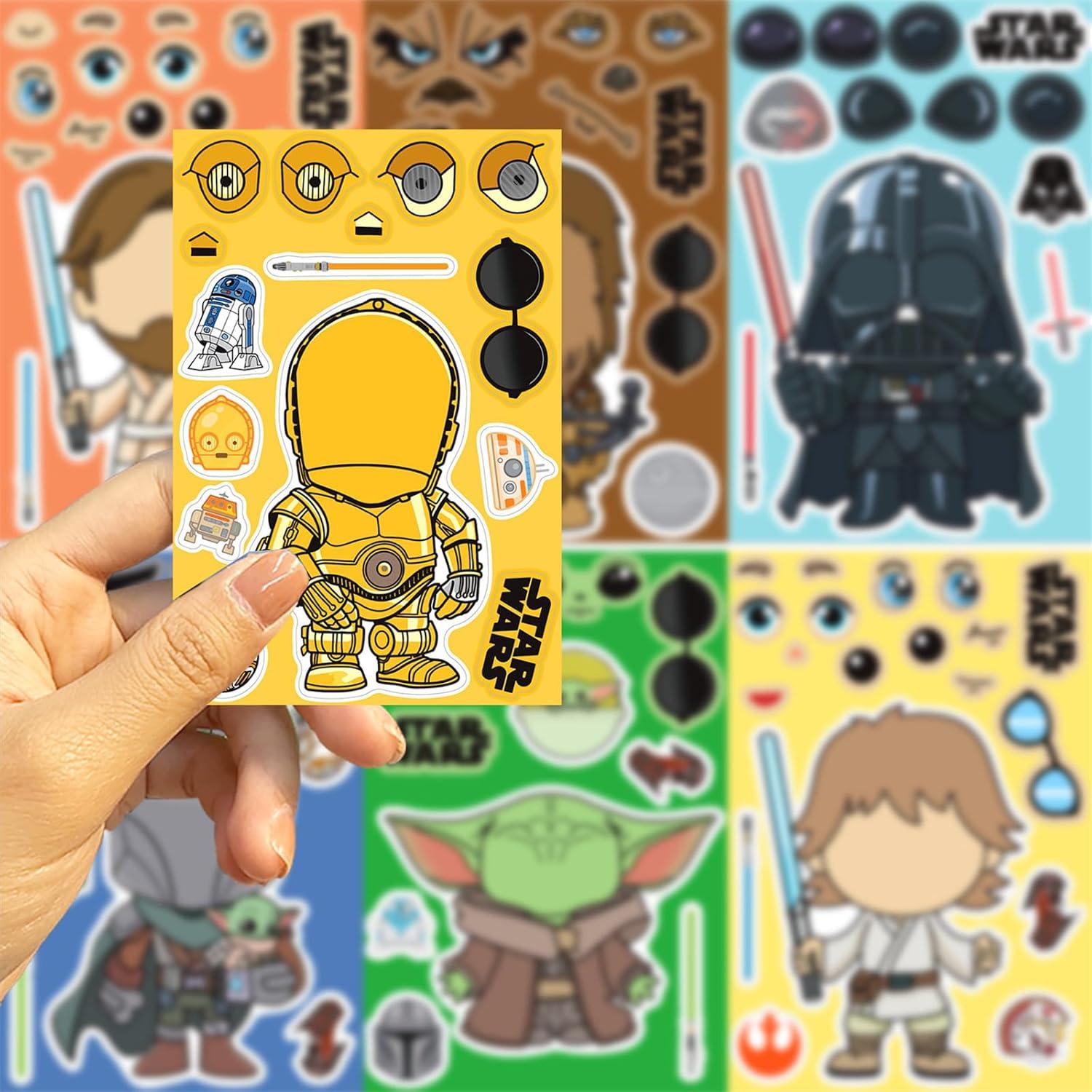 Stickers Haz una Cara Star Wars LHST - 24 Hojas 10.9x16cm