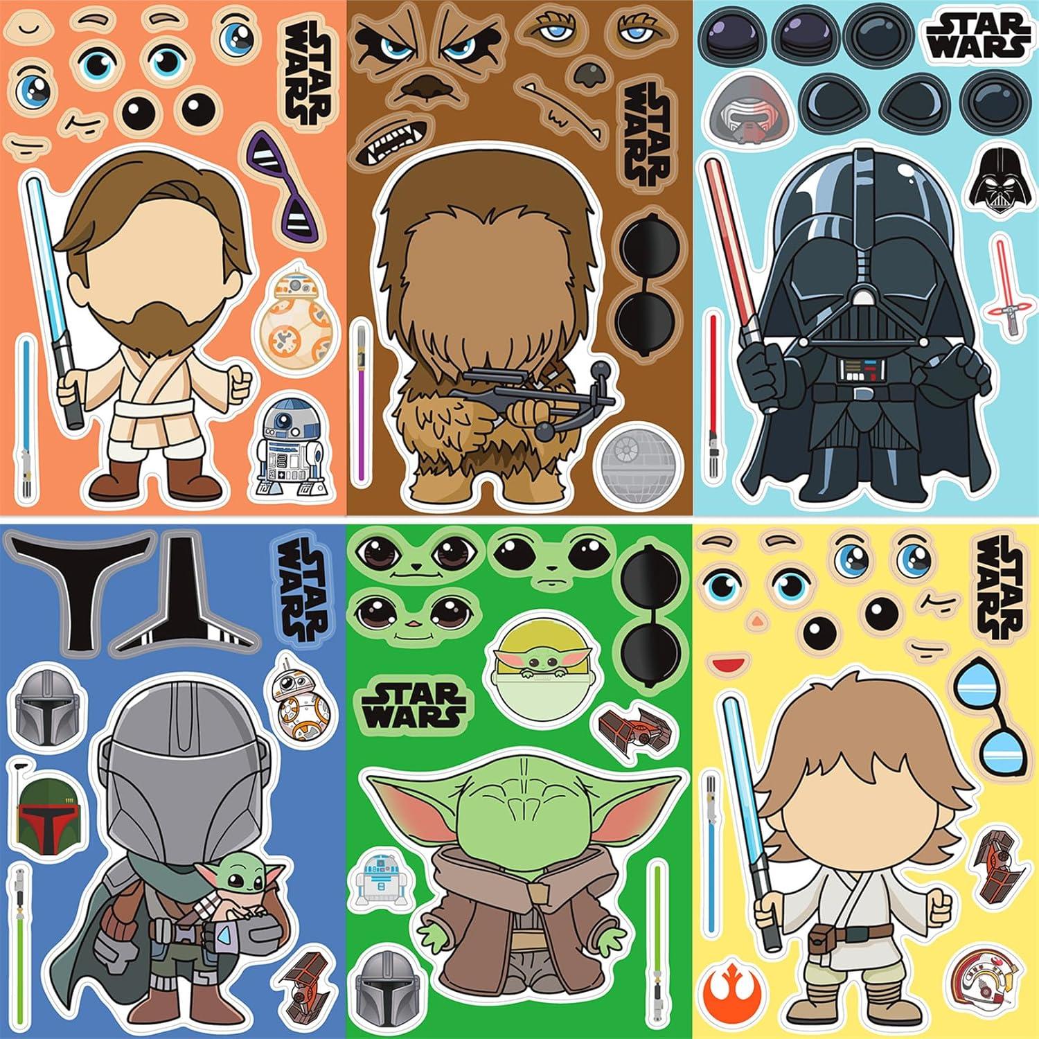 Stickers Haz una Cara Star Wars LHST - 24 Hojas 10.9x16cm