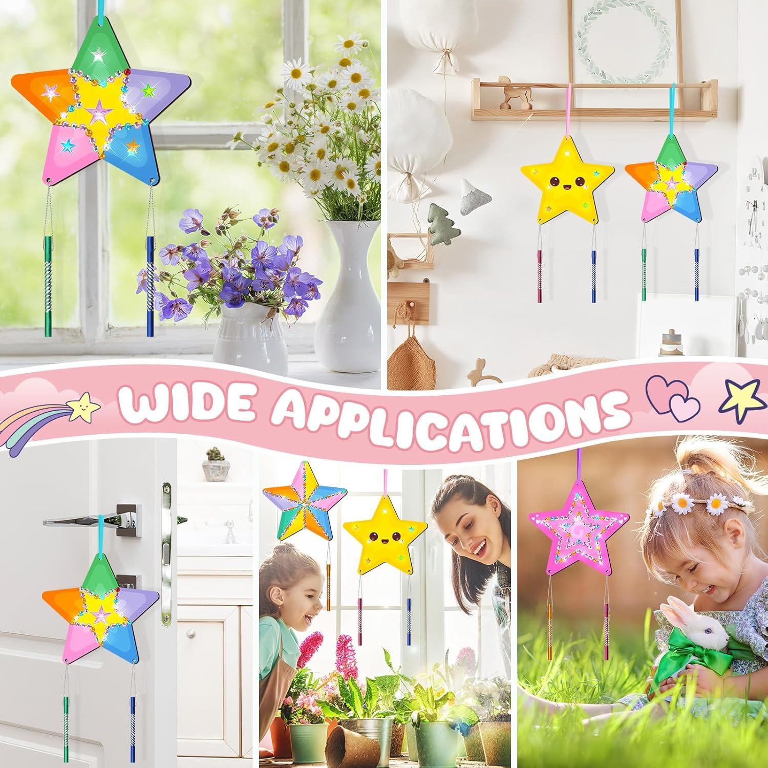 Kit de Campanas de Viento de Madera TREACLUB - 12 Piezas