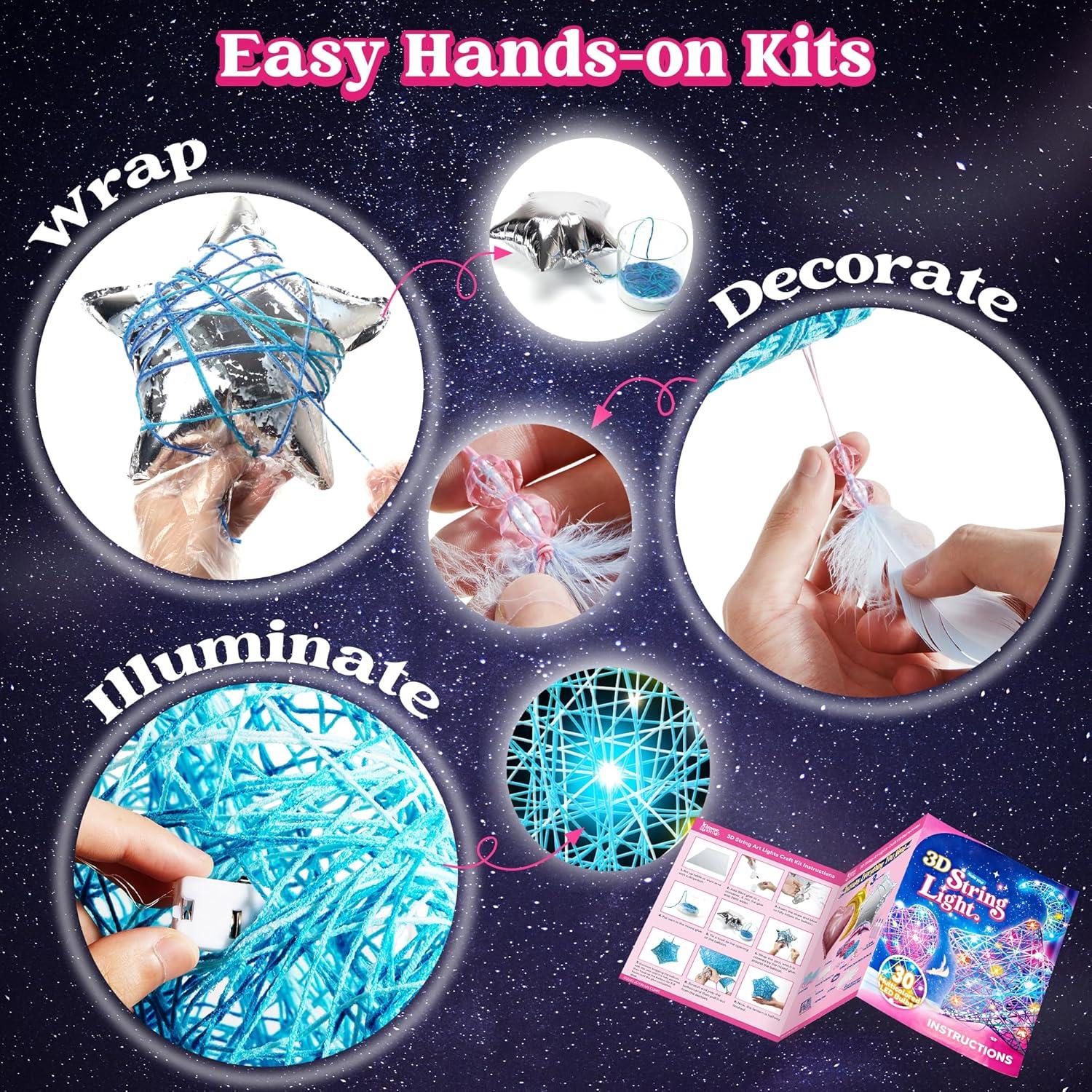 Kit de Arte en Hilo 3D Klever Kits con 30 LED Multicolores