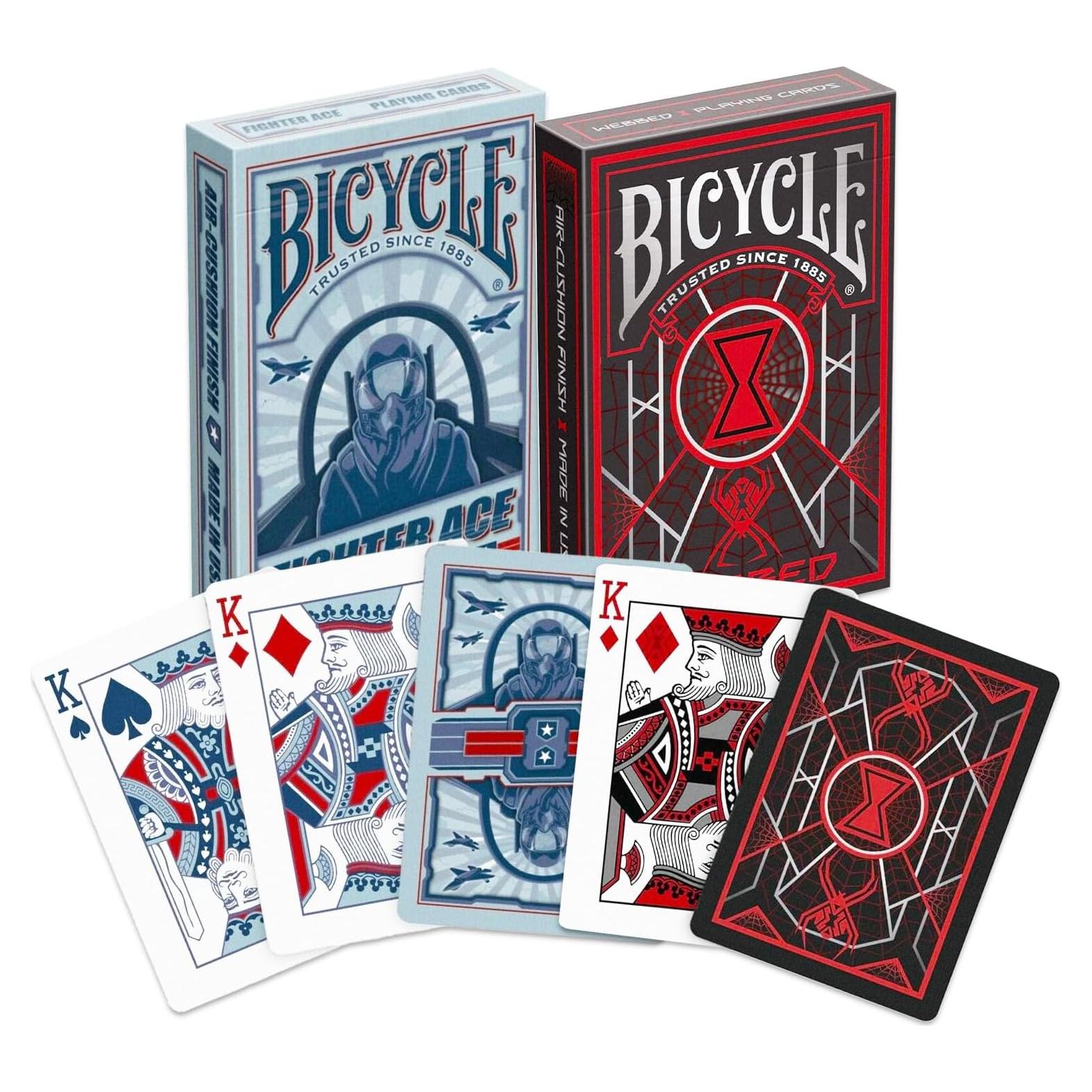 Bicicleta Cartas de Juego Webbed y Fighter Ace - 2 Barajas