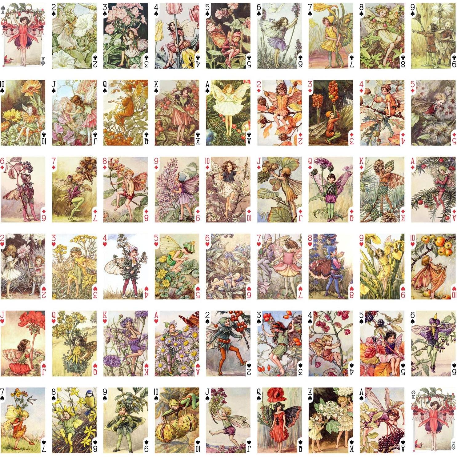 Baraja de Póker Floral Vintage FlonzGift 54 Cartas