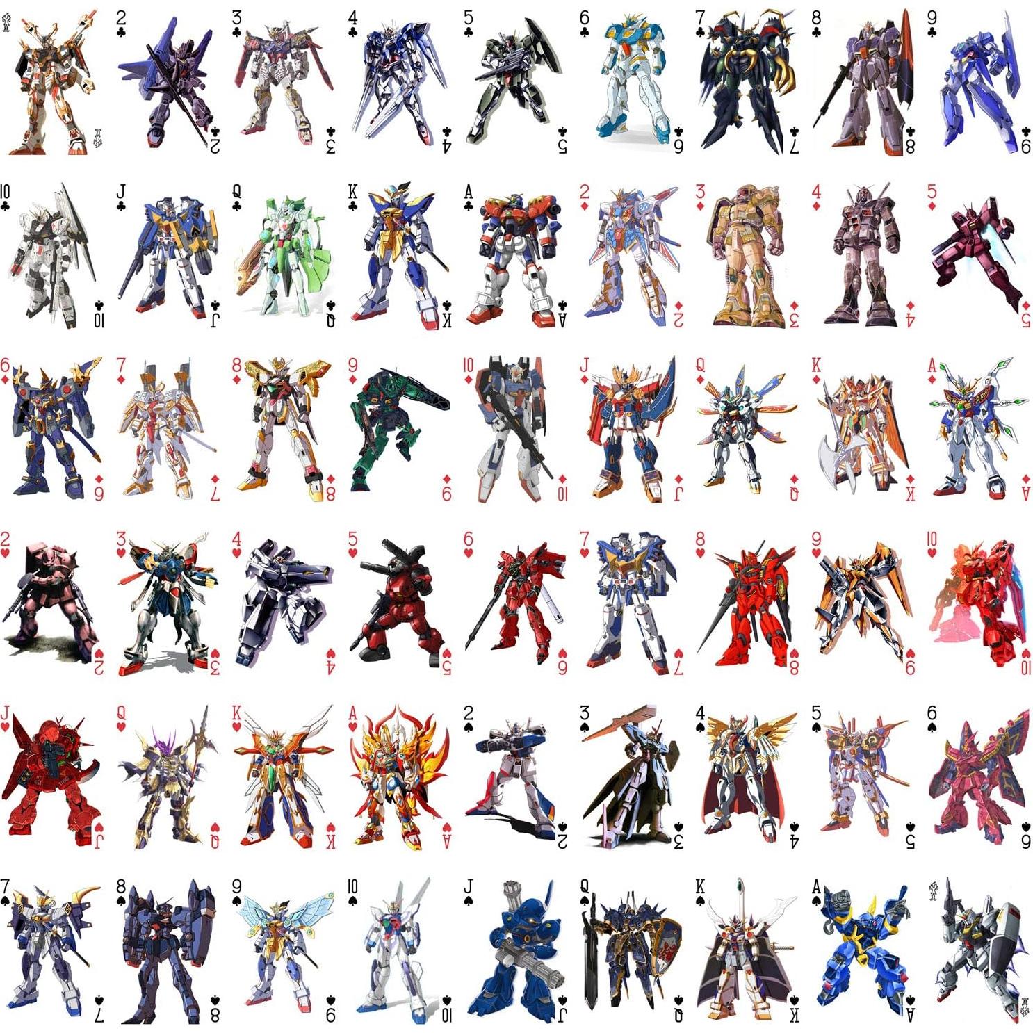 Baraja de Póker Estándar FlonzGift 54 Cartas Anime Gundam