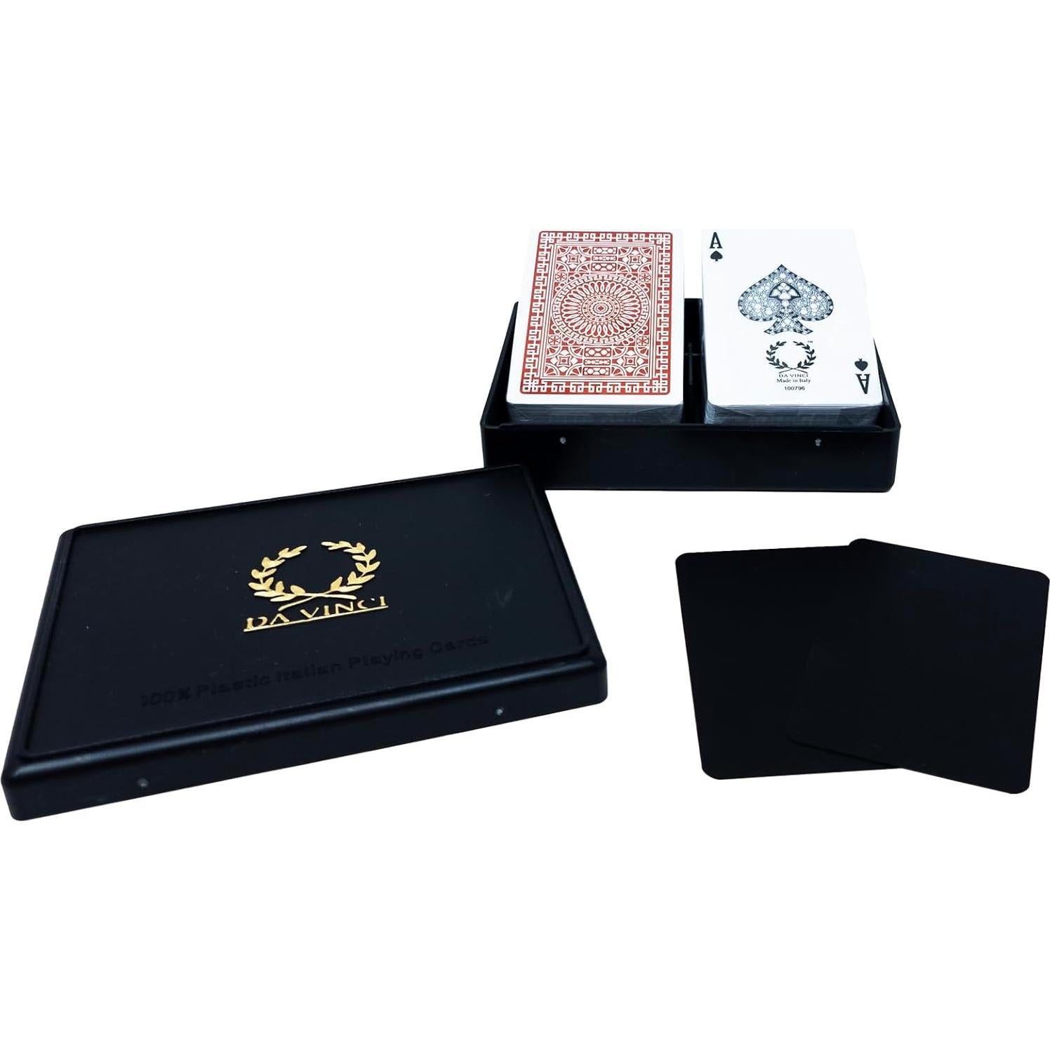 Barajas de Jugar DA VINCI Set de 2 con Estuche Duro