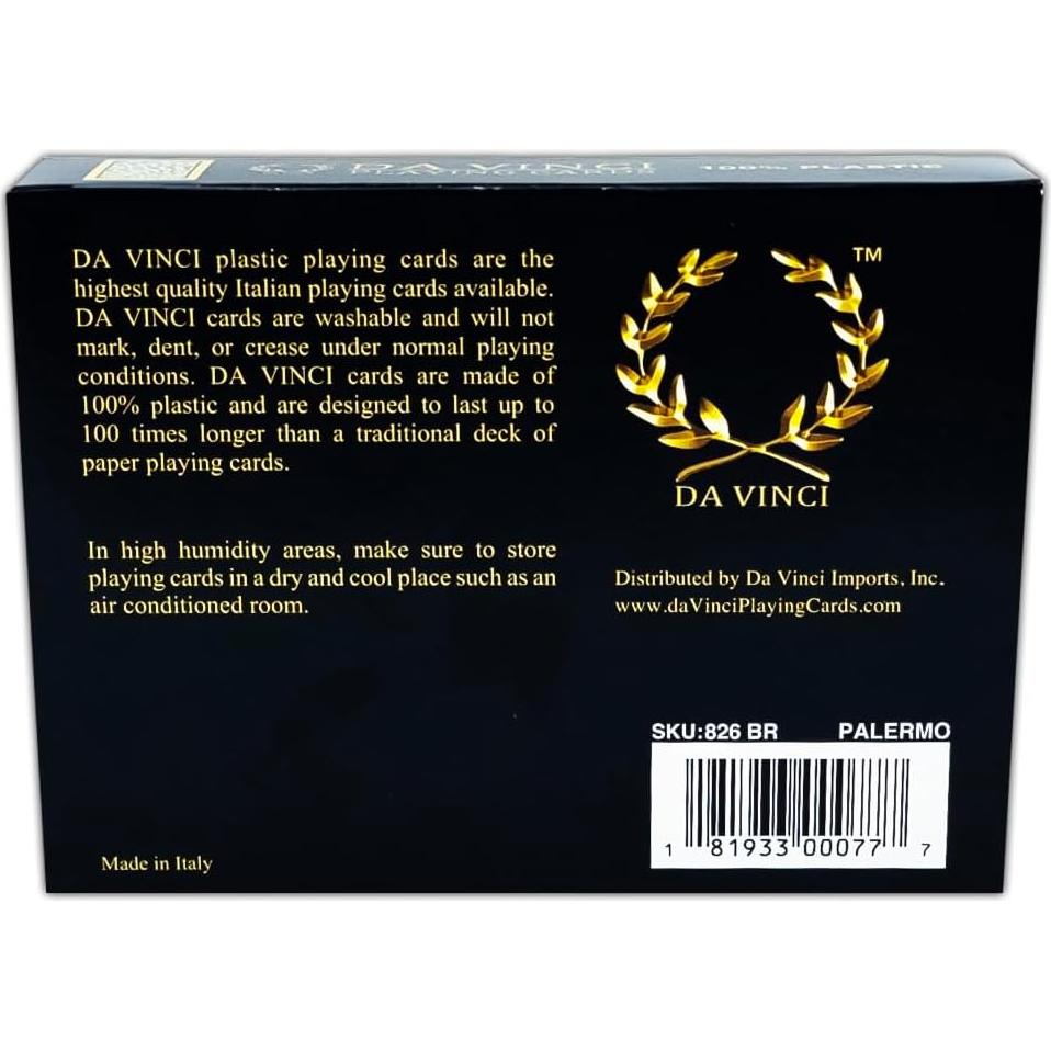 Barajas de Jugar DA VINCI Set de 2 con Estuche Duro