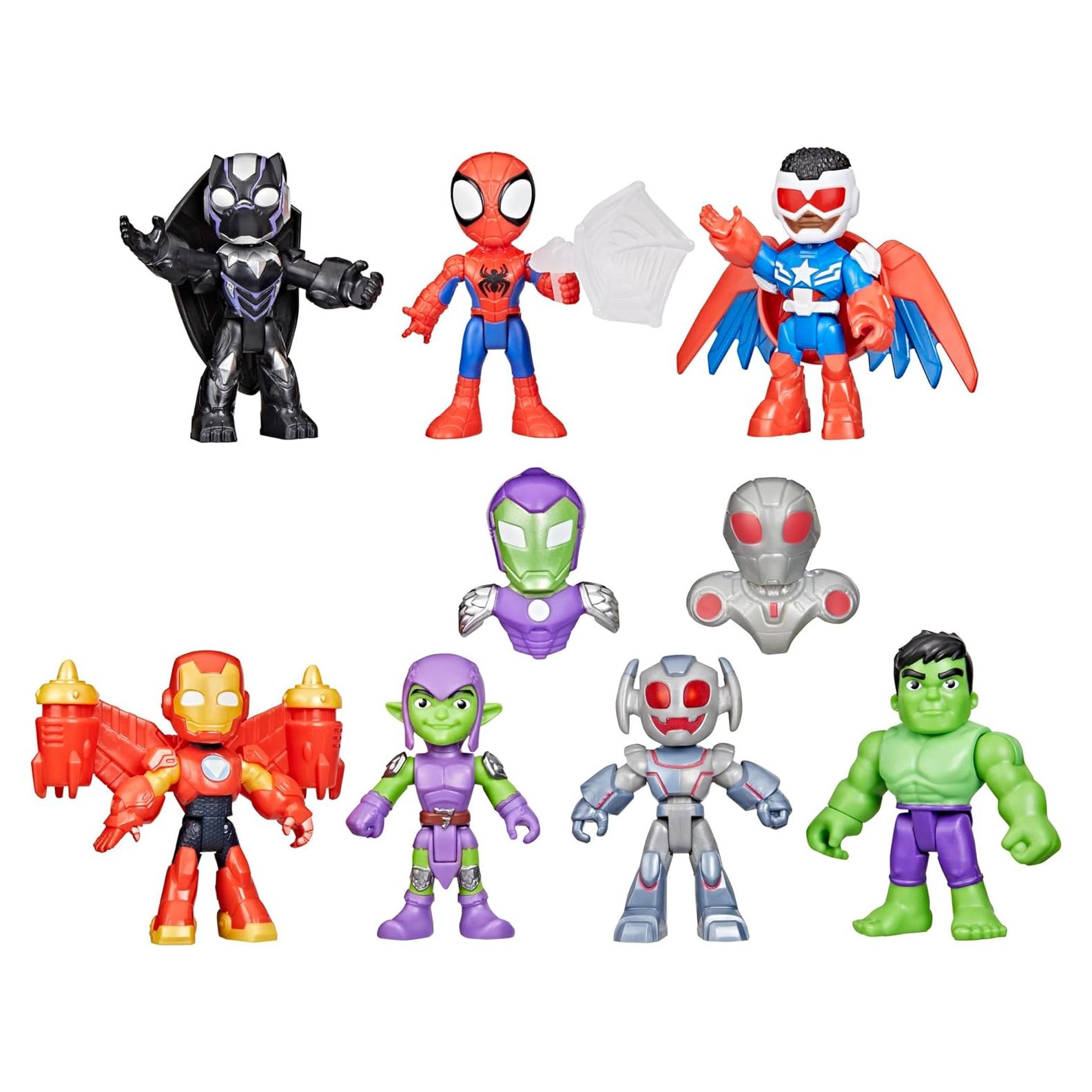 Set de Figuras de Acción Marvel Spidey e Iron Man 7 Figuras 10 cm