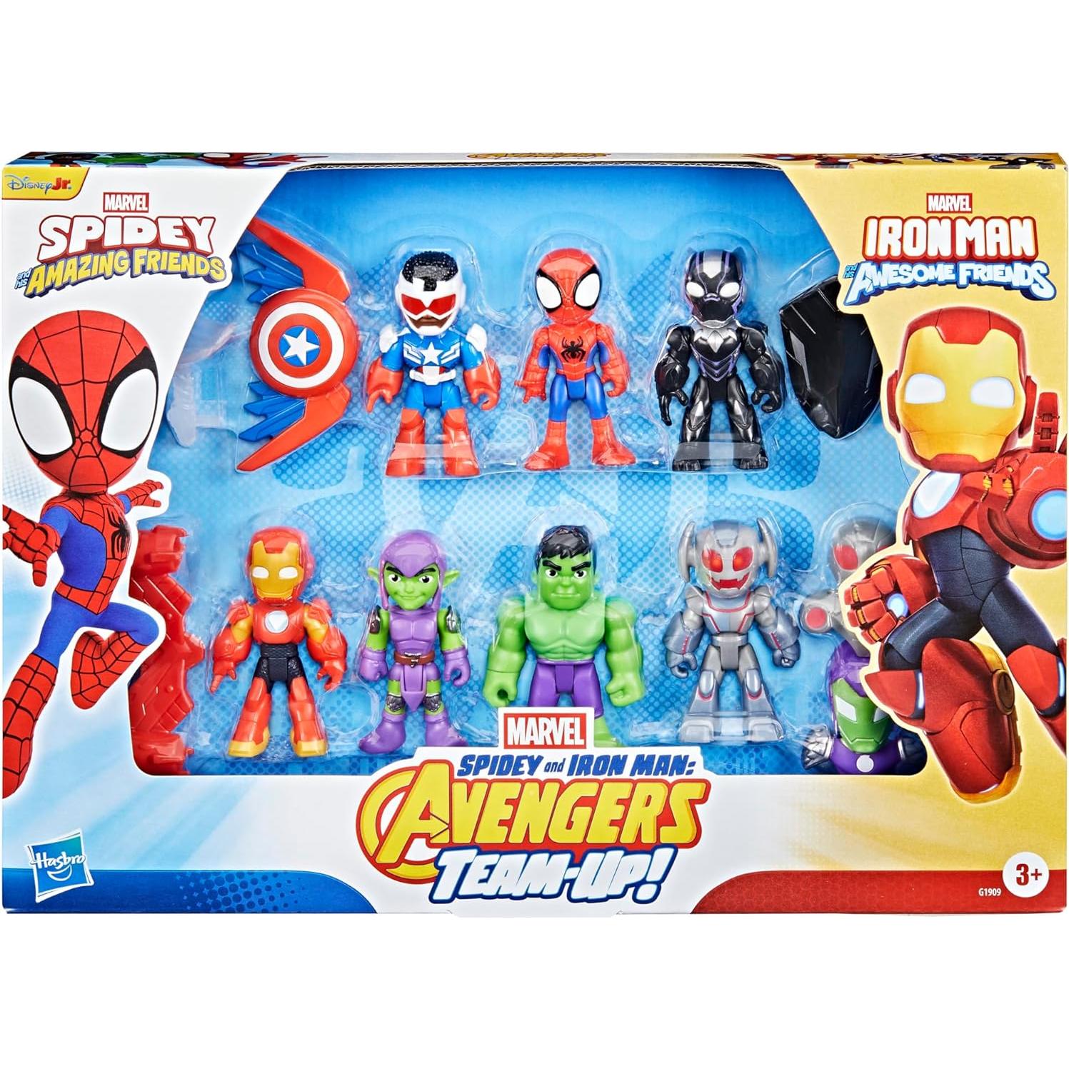 Set de Figuras de Acción Marvel Spidey e Iron Man 7 Figuras 10 cm