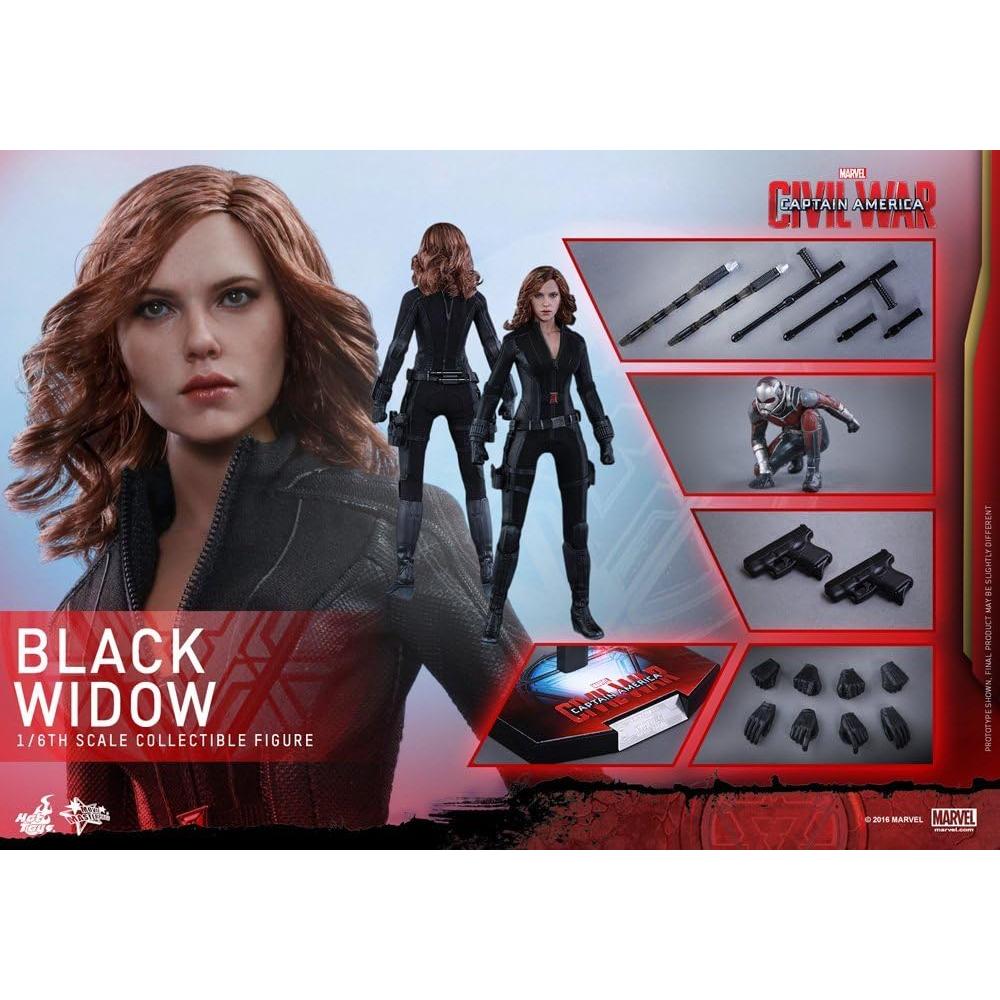 Figura Coleccionable Hot Toys Viuda Negra 1/6 Marvel Guerra Civil