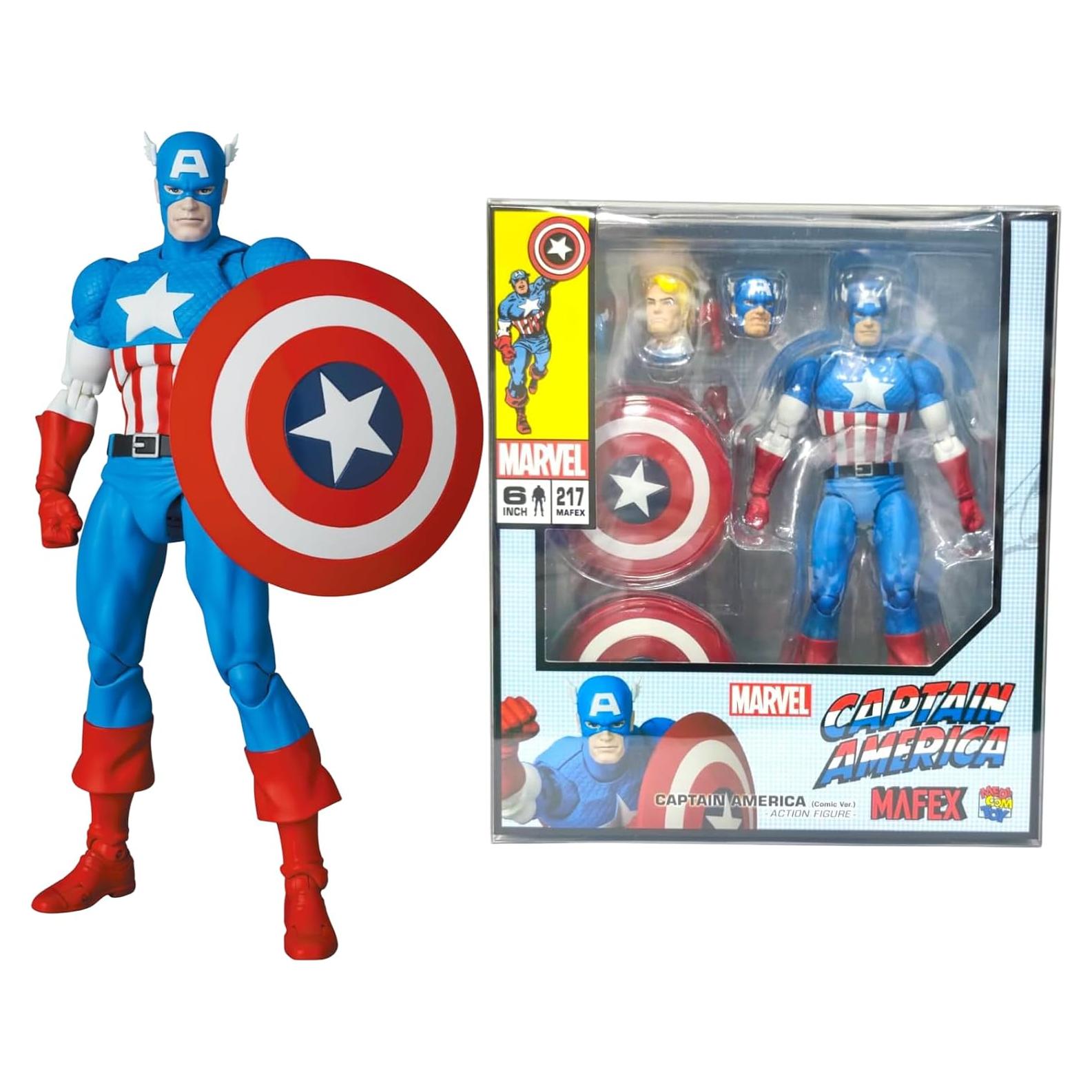 Figura de Acción MEDICOM Toy MAFEX Capitán América 16 cm