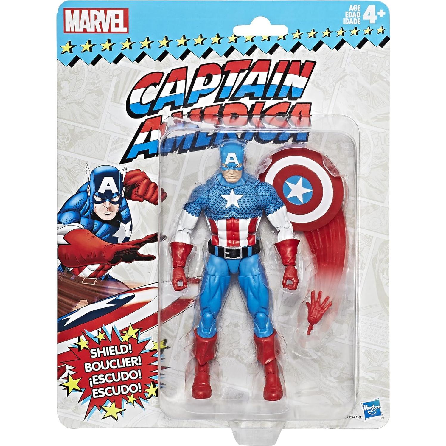 Figura Capitán América Retro 6" Marvel - Hasbro