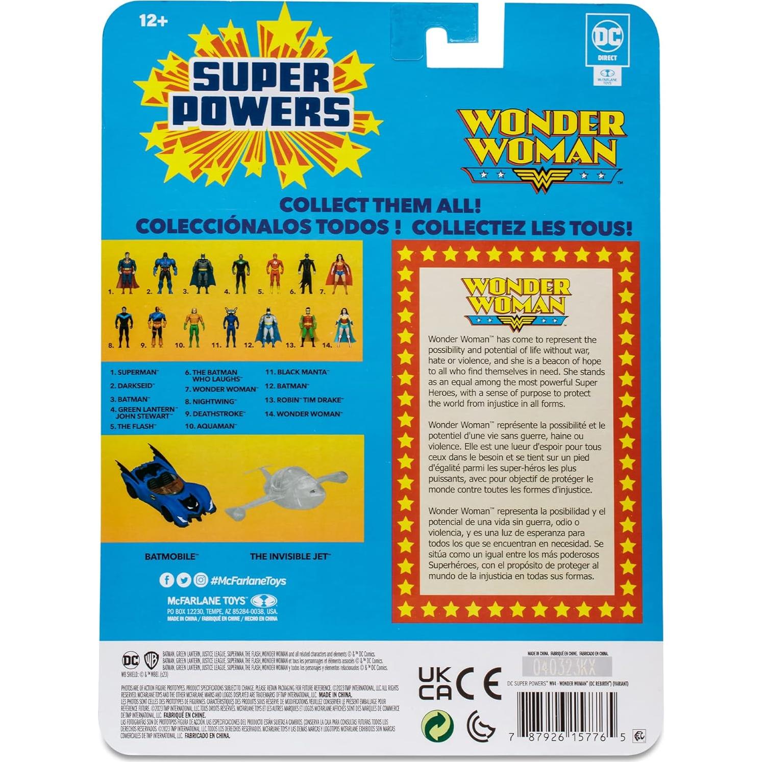 Figura de acción Mujer Maravilla 10 cm McFarlane Toys DC Super Powers